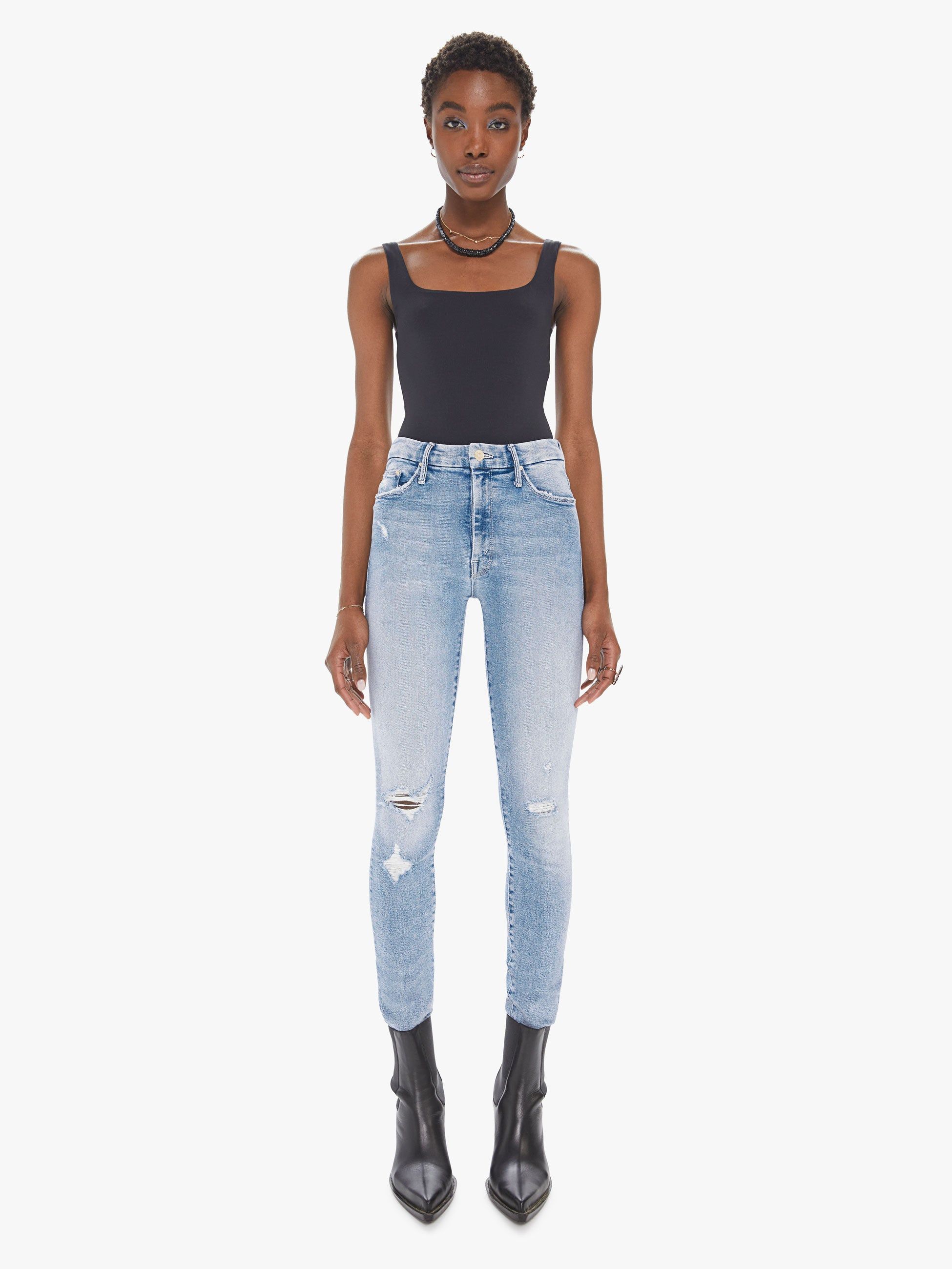 High Waisted Looker Ankle Fray - Love In A Boat sold by MOTHER product image thumbnail 2