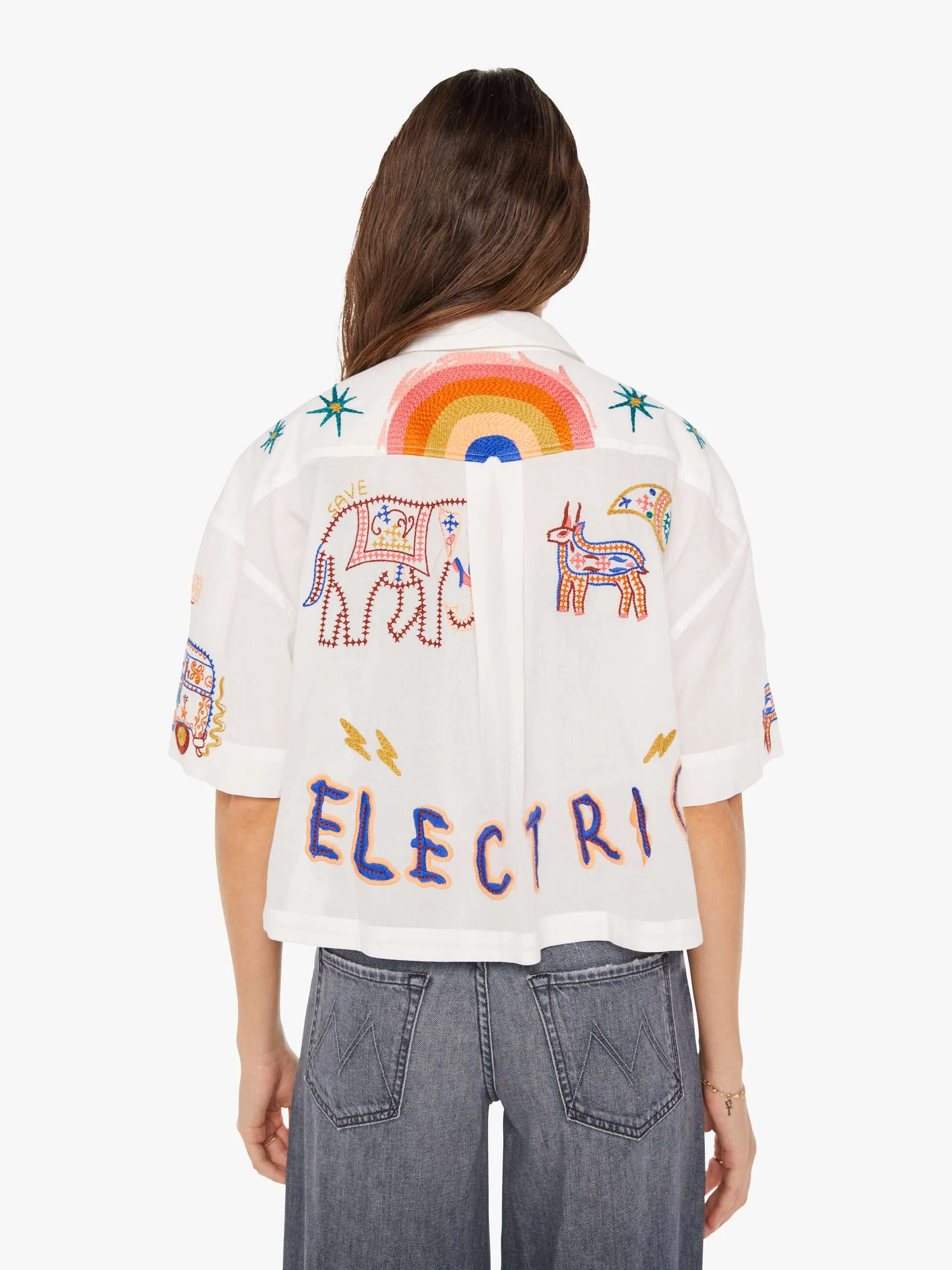 The Roomie Crop - Electric sold by MOTHER product image thumbnail 5