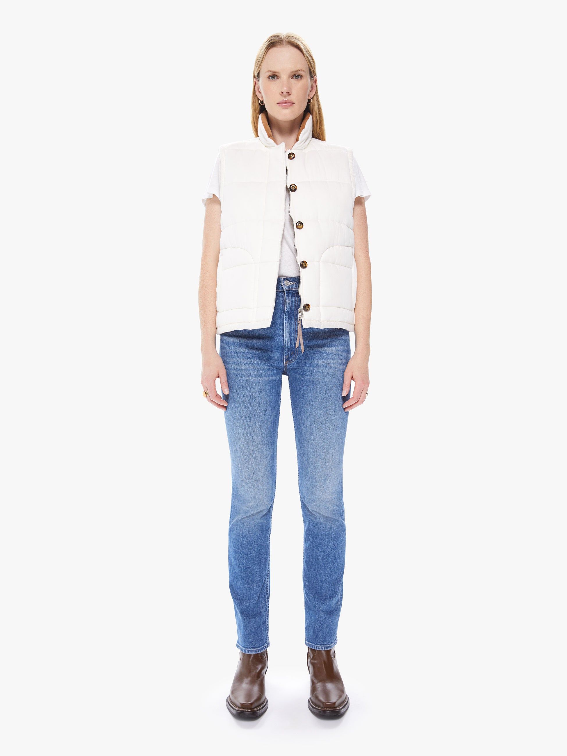 XiRENA Hunter Puffer Vest - Ivory Vine sold by MOTHER product image thumbnail 5