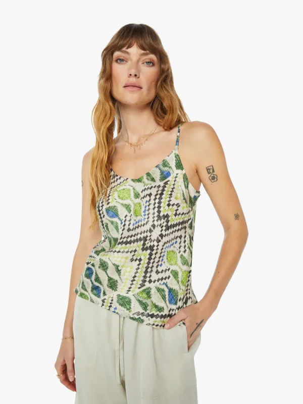 Maria Cher Nuria Slip Top - Green Vision sold by MOTHER