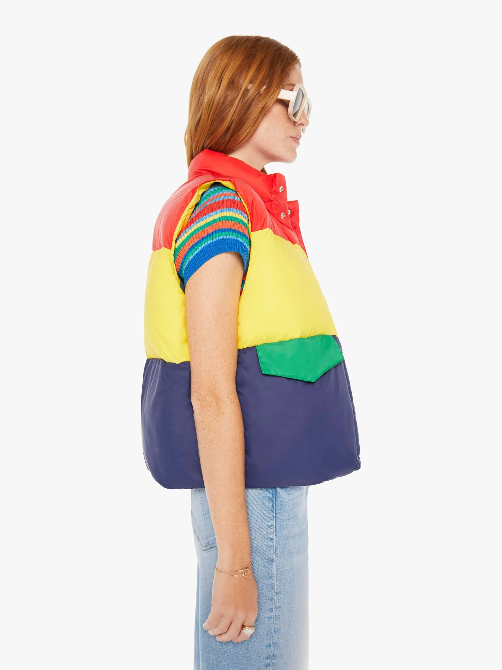 The Pillow Talk Tri Color Vest - Building Blocks sold by MOTHER product image thumbnail 3
