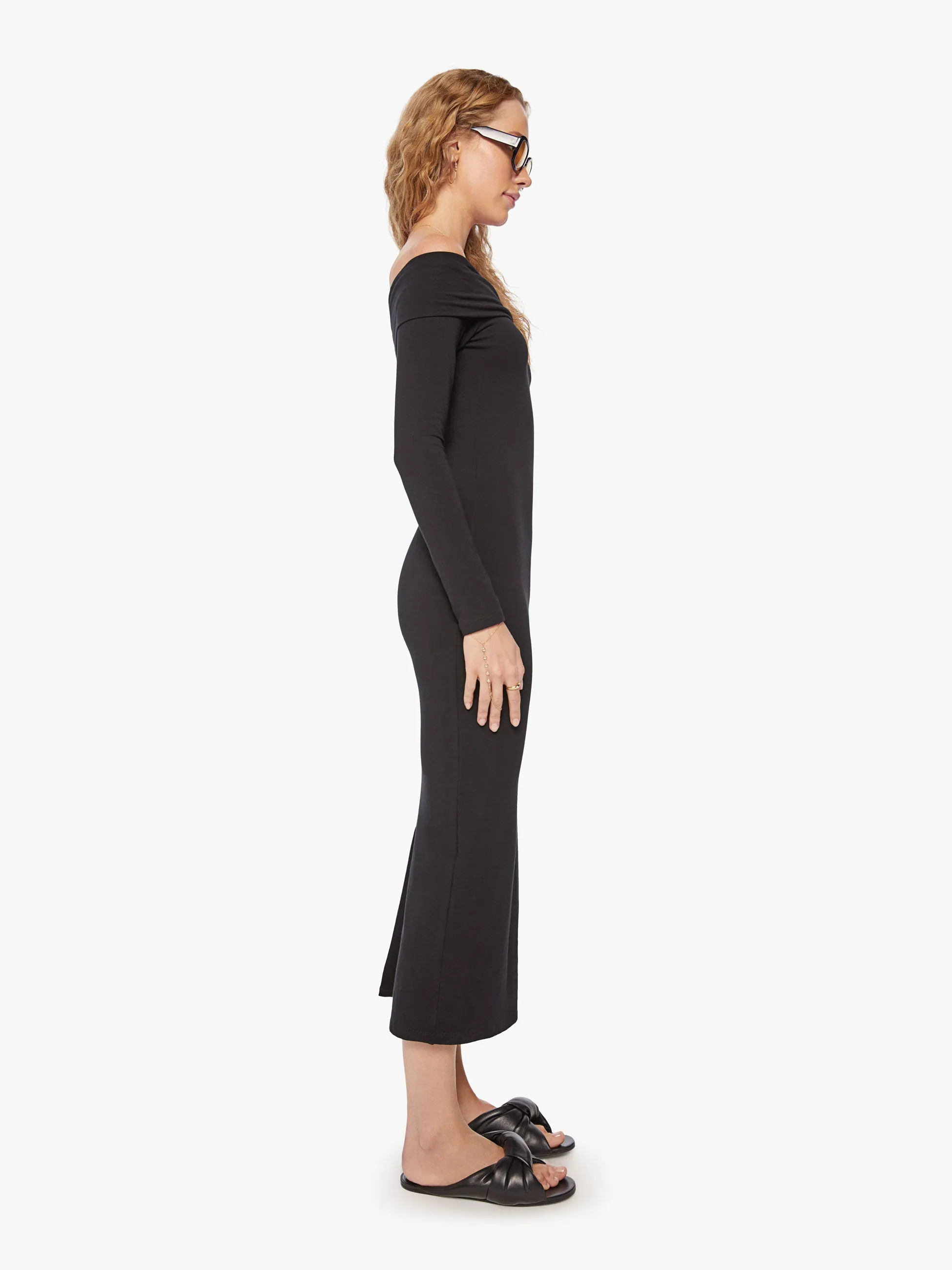 SPRWMN Off Shoulder Dress - Black sold by MOTHER product image thumbnail 3