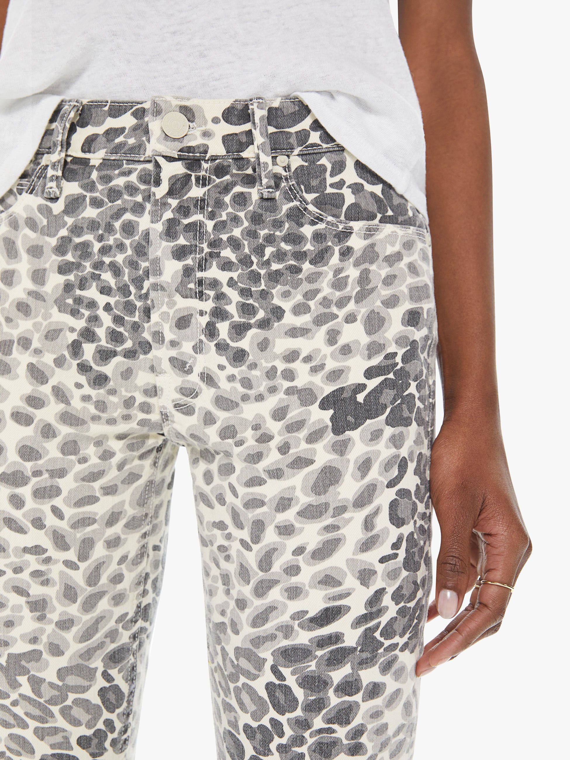 The Mid Rise Dazzler Ankle - Shadow Leopard sold by MOTHER product image thumbnail 5