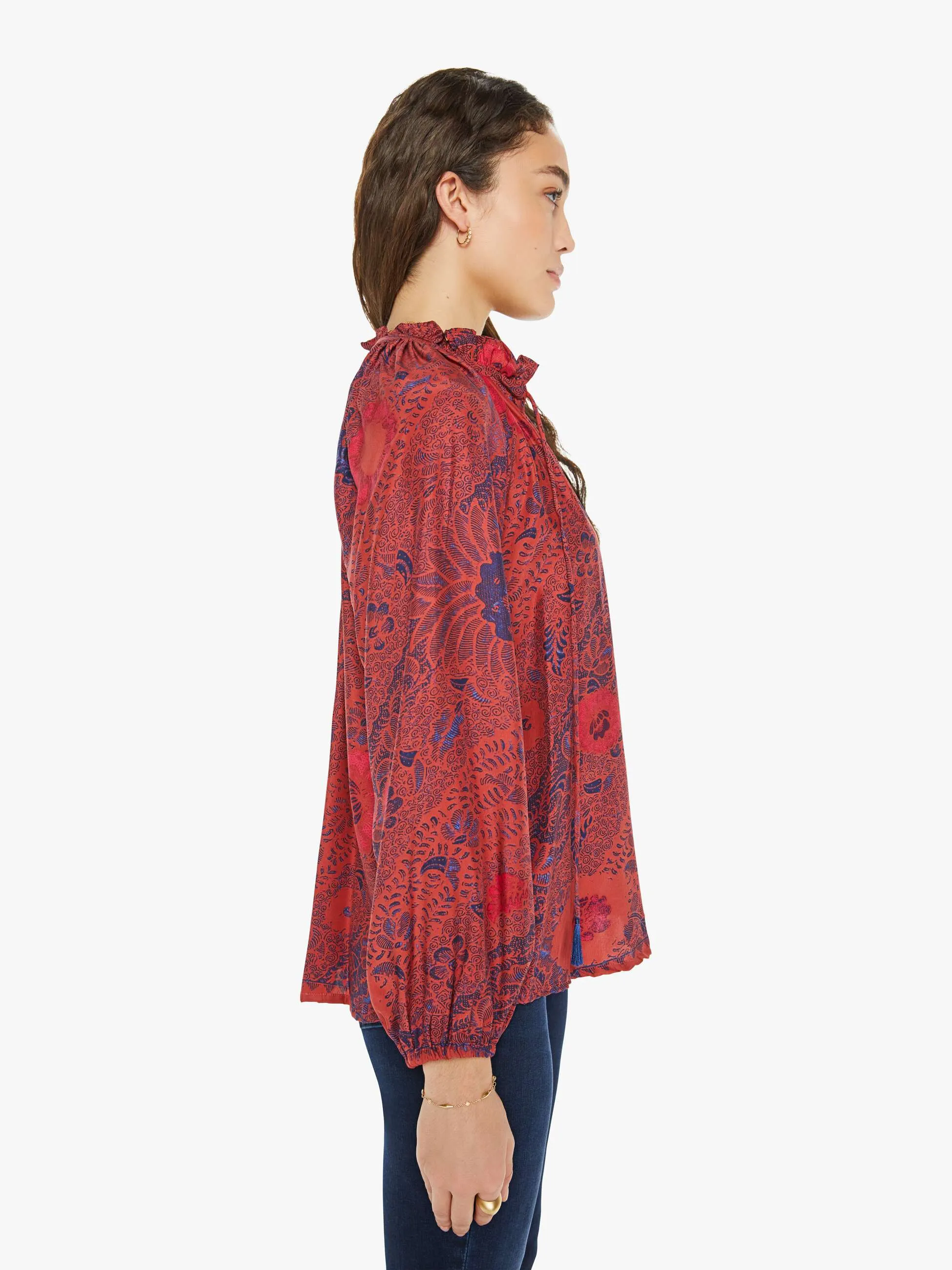 Natalie Martin Penny Blouse - Peacock Currant sold by MOTHER product image thumbnail 3
