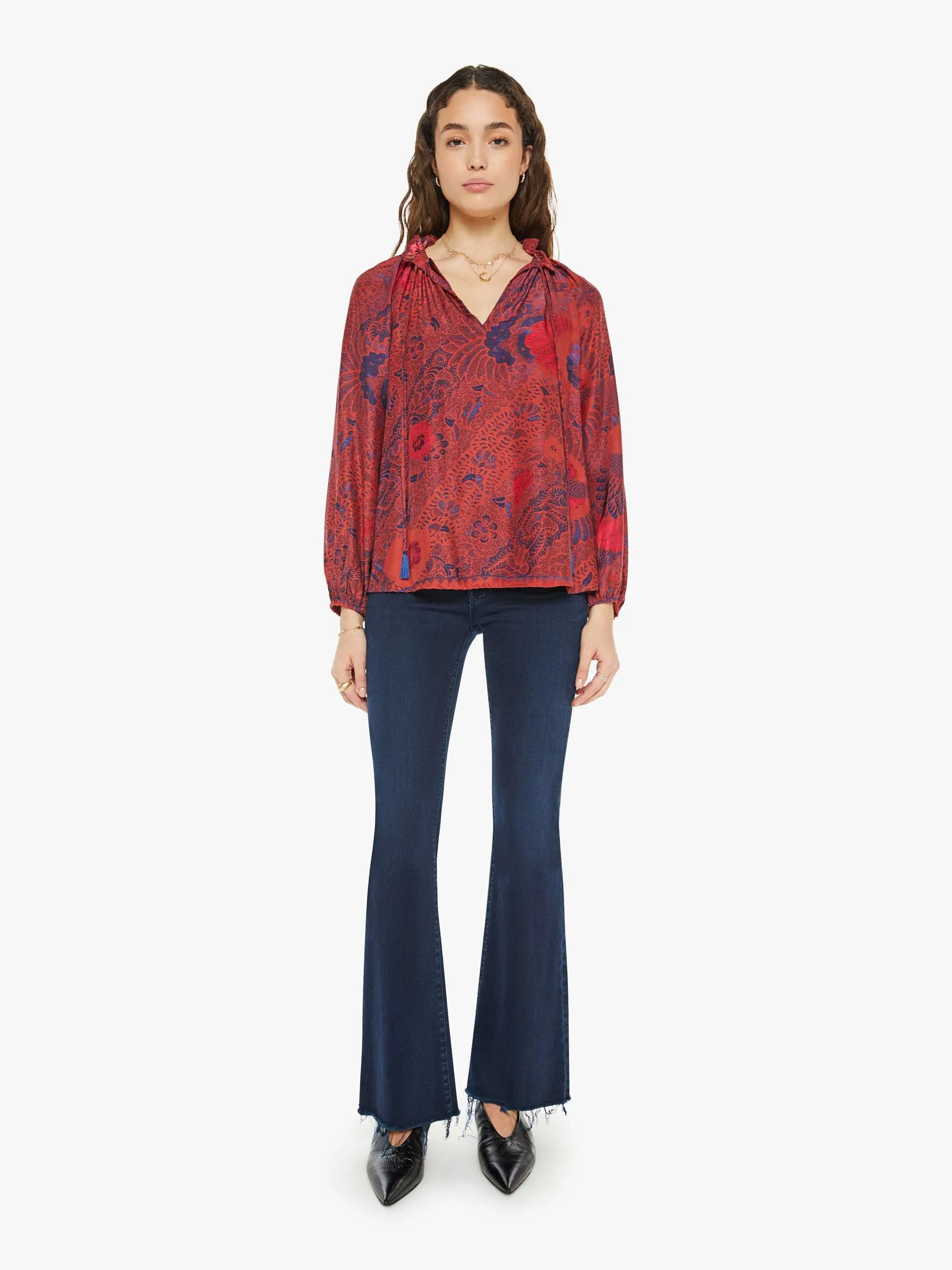 Natalie Martin Penny Blouse - Peacock Currant sold by MOTHER product image thumbnail 5