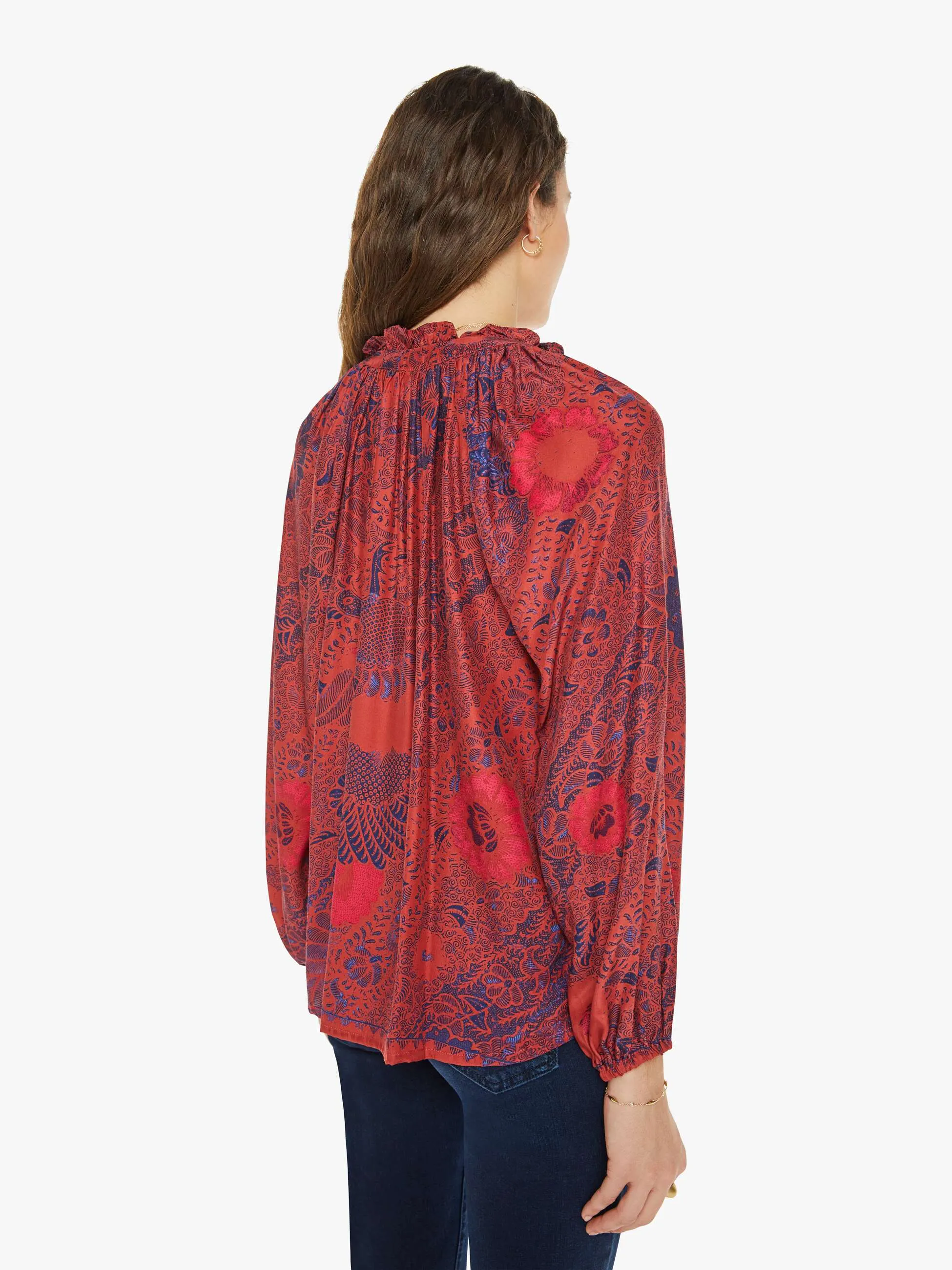 Natalie Martin Penny Blouse - Peacock Currant sold by MOTHER product image thumbnail 4
