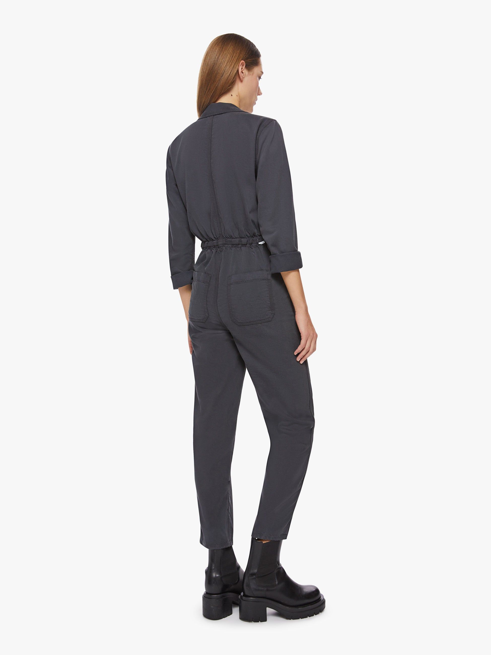 The Specialist Jumpsuit Ankle - Faded Black sold by MOTHER product image thumbnail 4