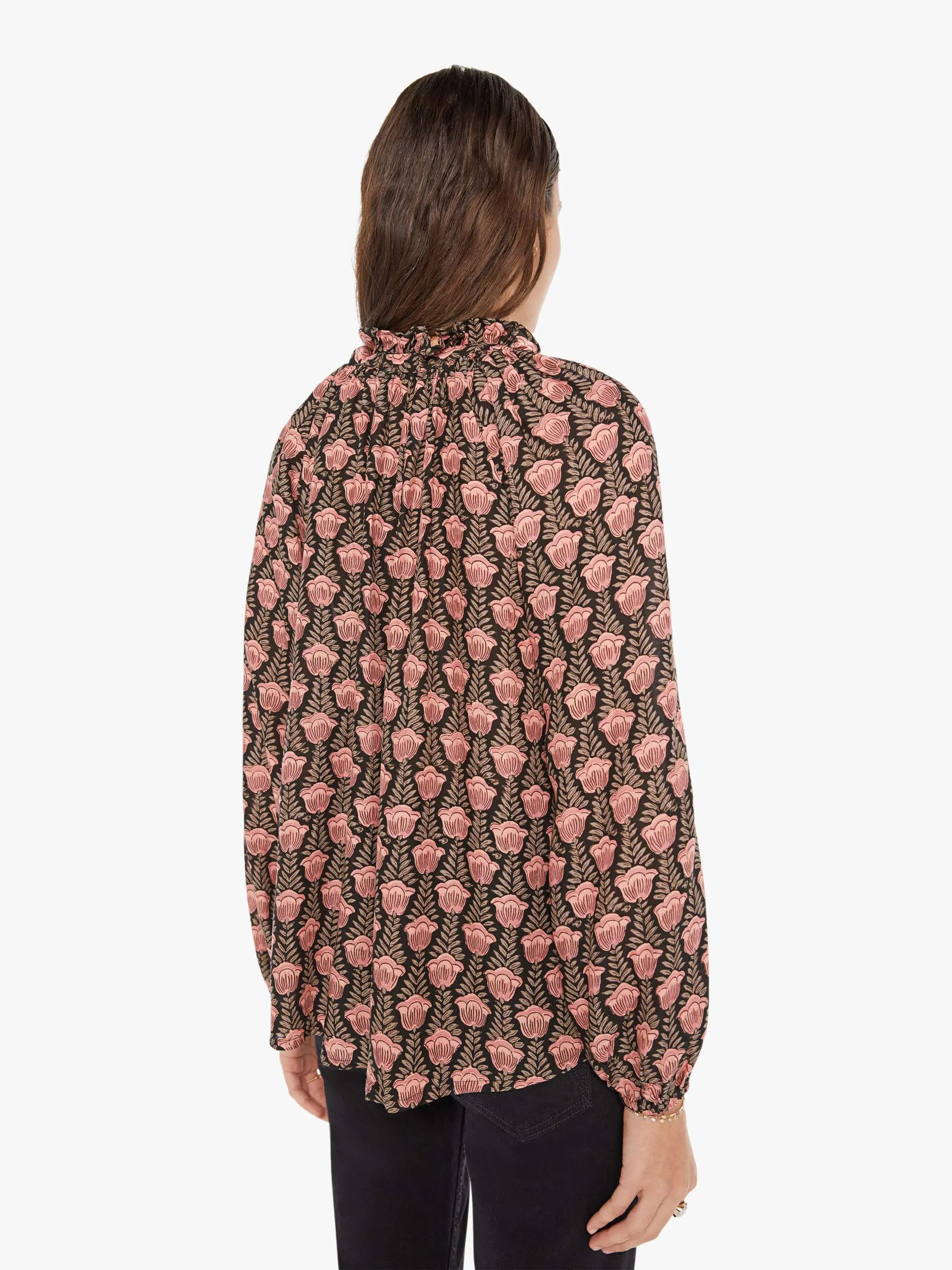 Natalie Martin Penny Blouse - Tulip Kamari Black sold by MOTHER product image thumbnail 4