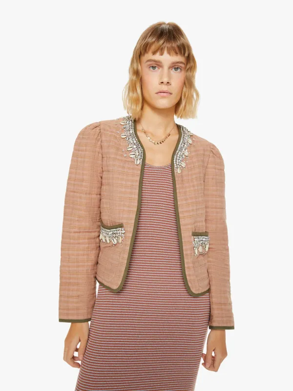 Alix Of Bohemia Pasha Shell And Gem Jacket - Pink Jute sold by MOTHER