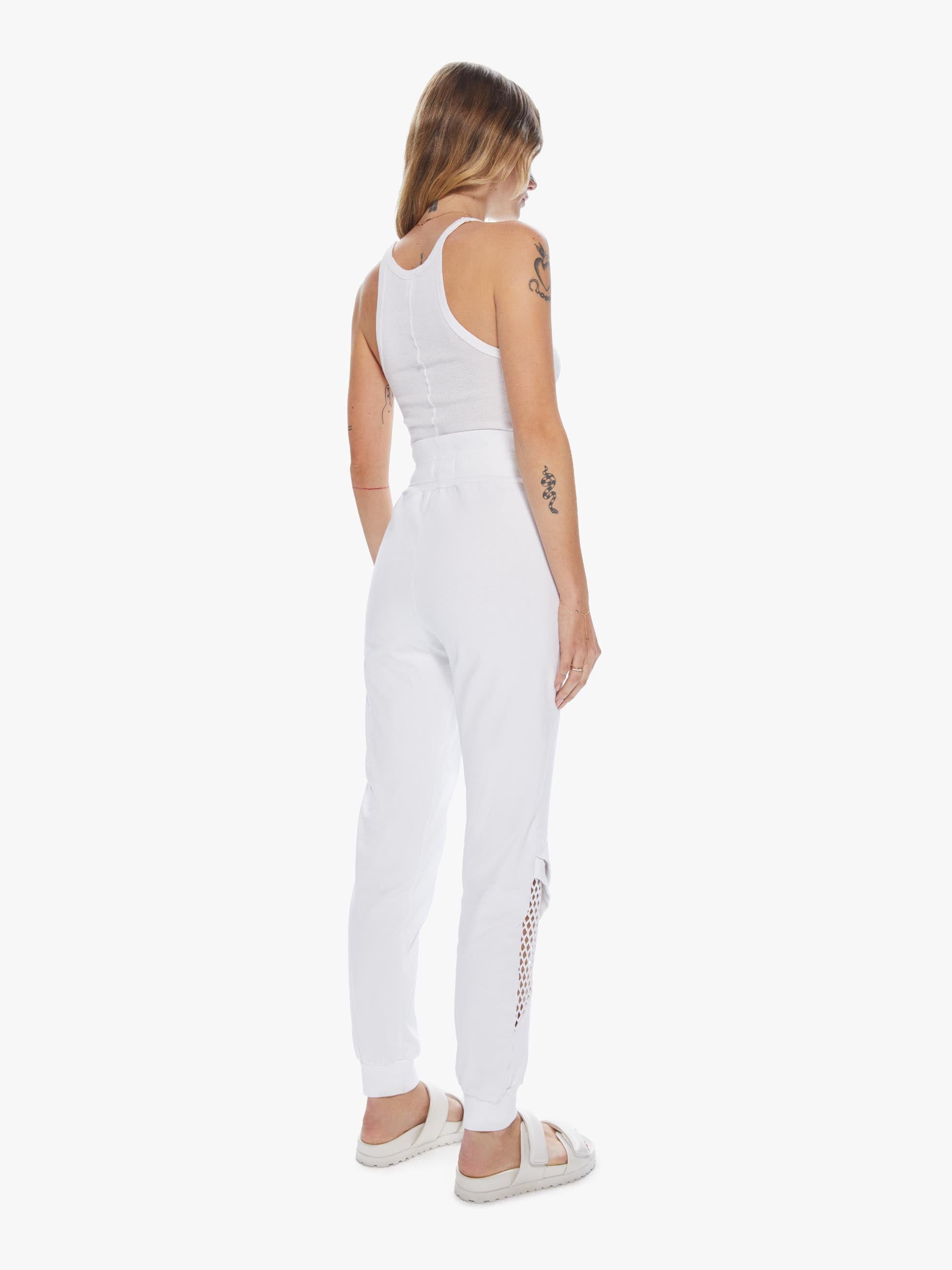 Noam Ridley Sweatpant - White sold by MOTHER product image thumbnail 4