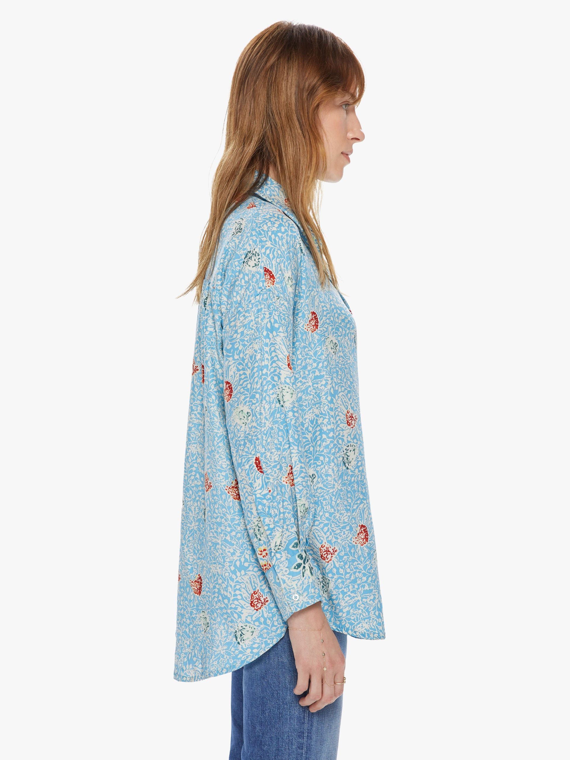 Natalie Martin Jennifer Shirt - Andromeda Turquoise sold by MOTHER product image thumbnail 2