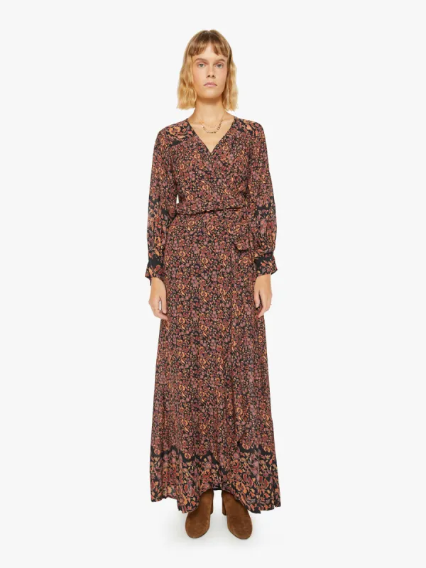 Natalie Martin Kate Long Sleeve Dress - Petite Fleur Print Noire sold by MOTHER