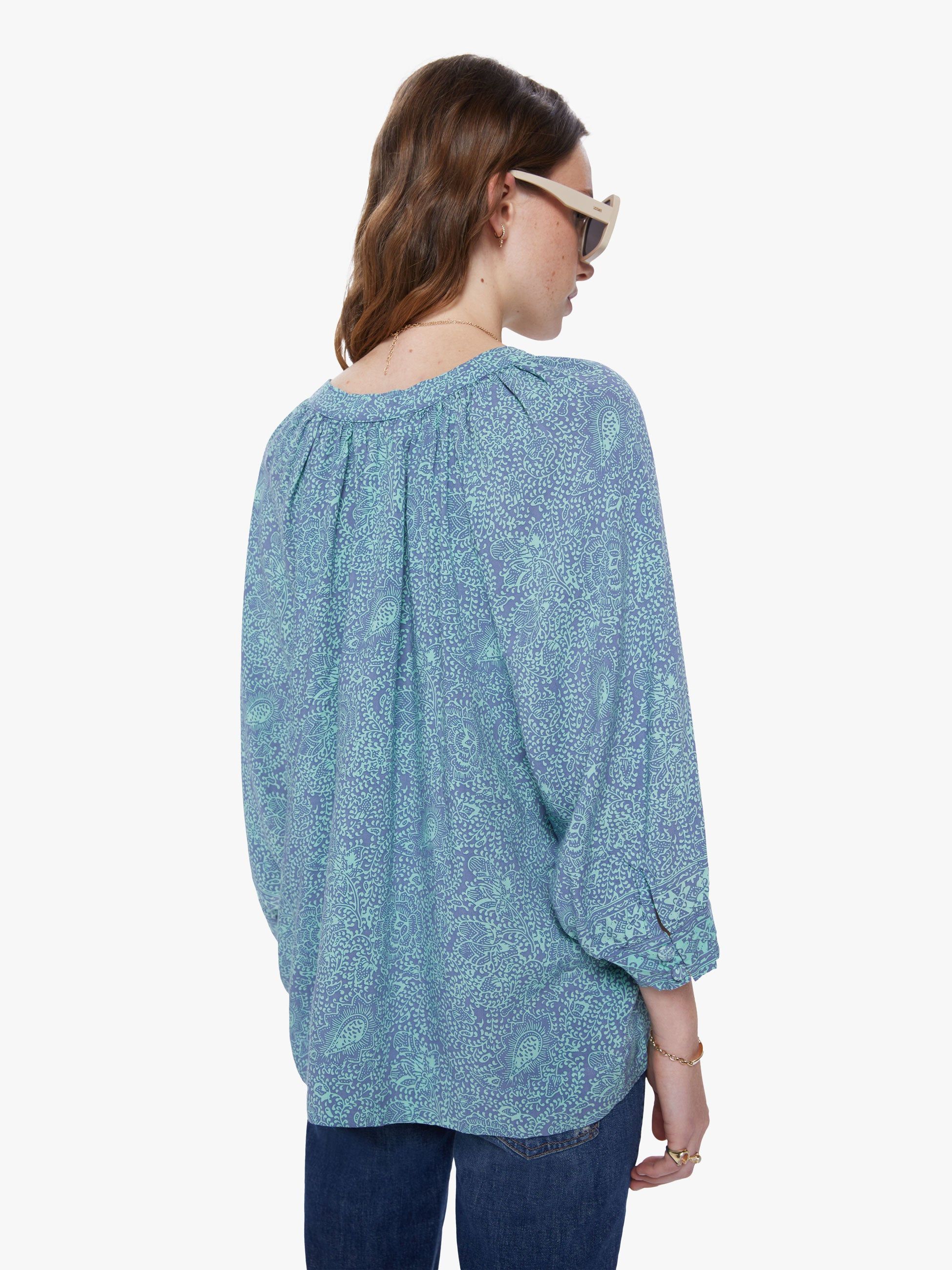 Natalie Martin Remy Top - Shangri-La Periwinkle sold by MOTHER product image thumbnail 4