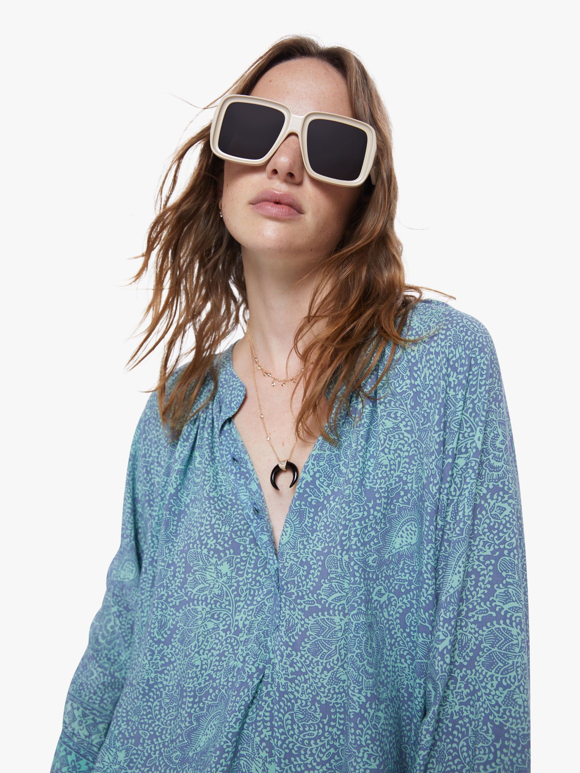 Natalie Martin Remy Top - Shangri-La Periwinkle sold by MOTHER product image thumbnail 6