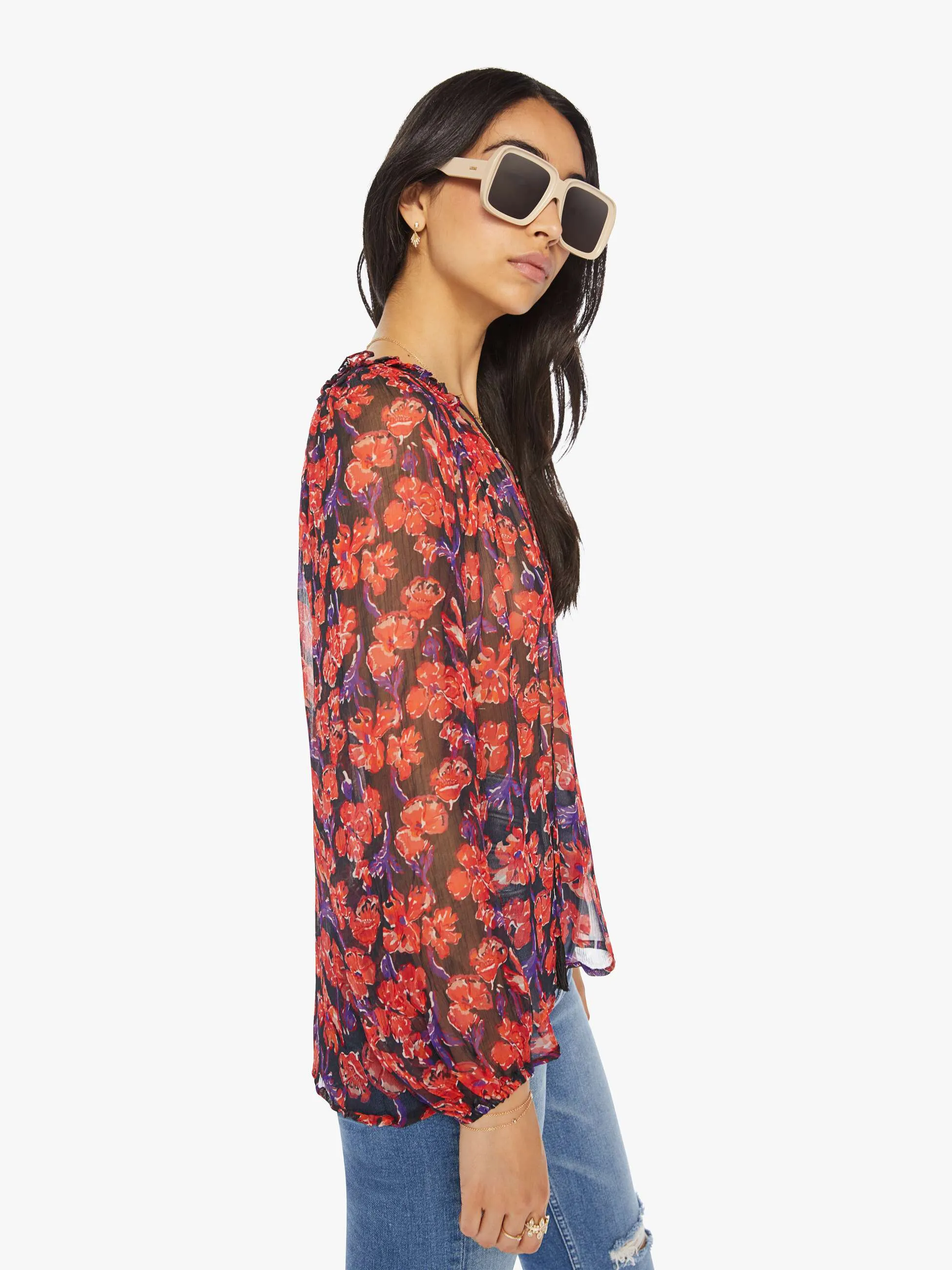 Natalie Martin Penny Blouse - Watercolor Onyx sold by MOTHER product image thumbnail 3