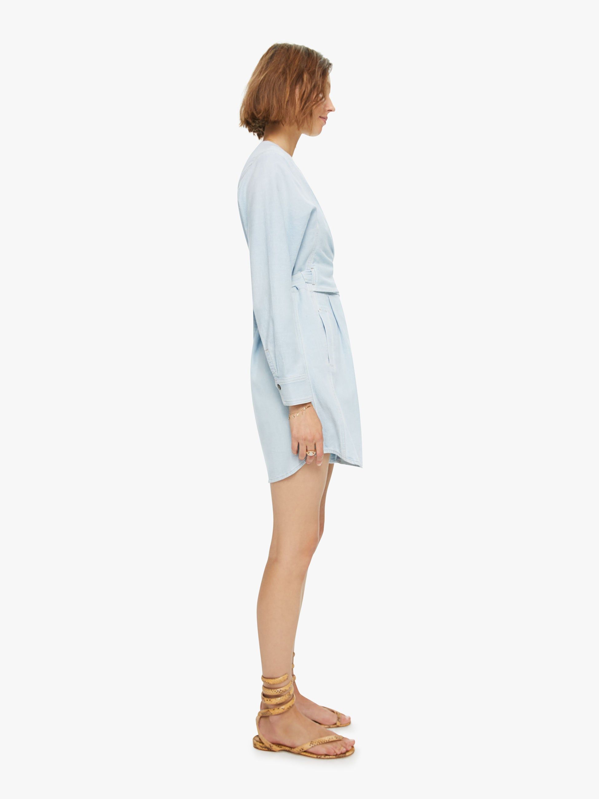 Noam Sandrine Dress - Chambray sold by MOTHER product image thumbnail 3