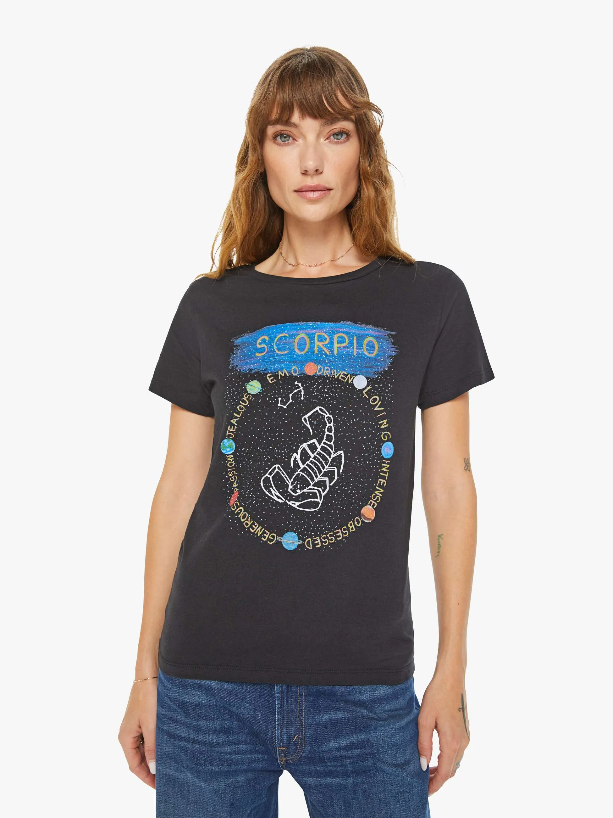 Unfortunate Portrait Scorpio Zodiac Tee - Black sold by MOTHER
