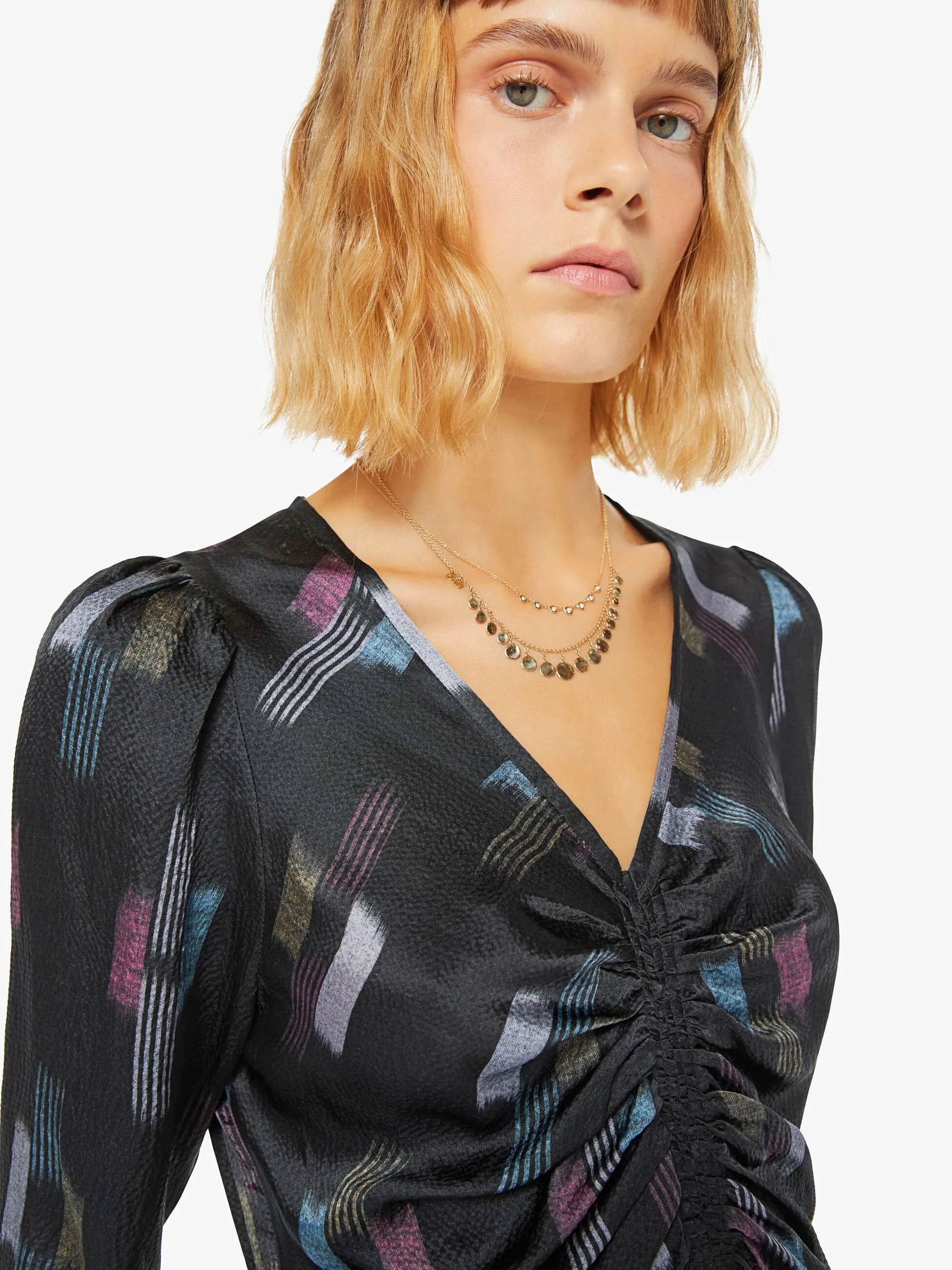 XiRENA Odessa Dress - Black Ikat sold by MOTHER product image thumbnail 4