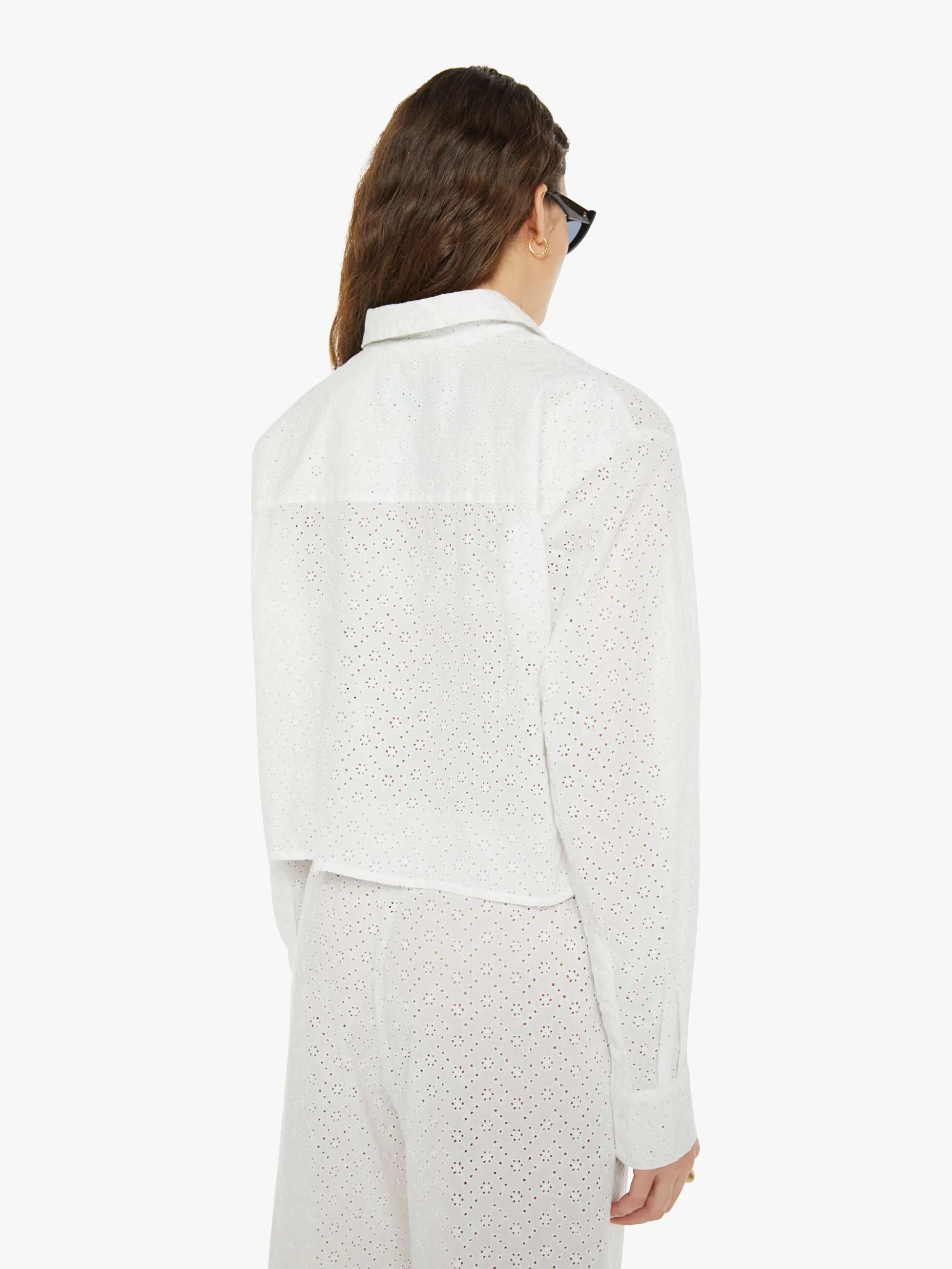 SPRWMN Cropped Button Up - White sold by MOTHER product image thumbnail 4