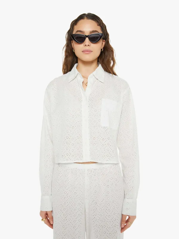 SPRWMN Cropped Button Up - White made by SPRWMN