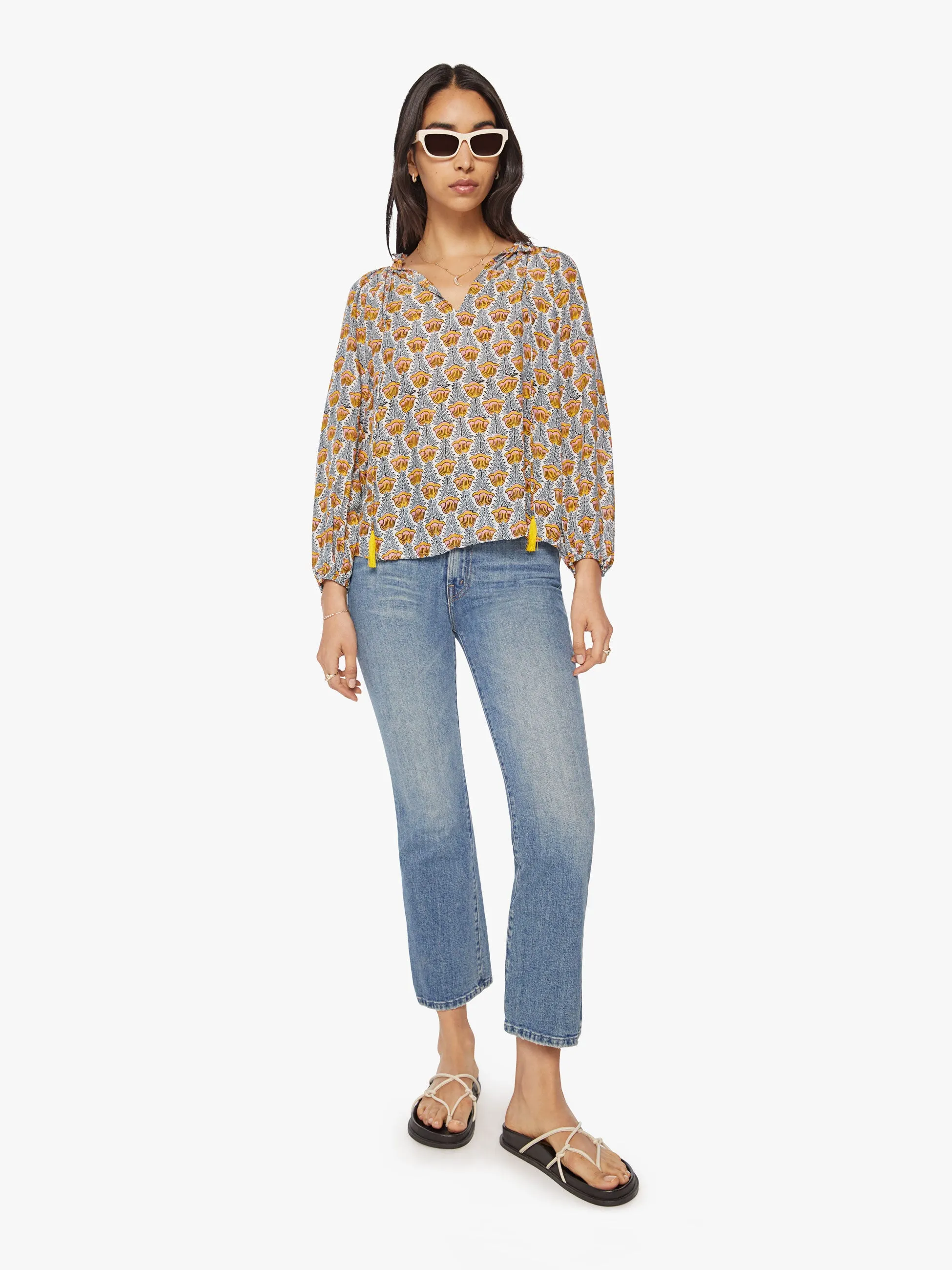 Natalie Martin Penny Blouse - Tulip French Blue sold by MOTHER product image thumbnail 5