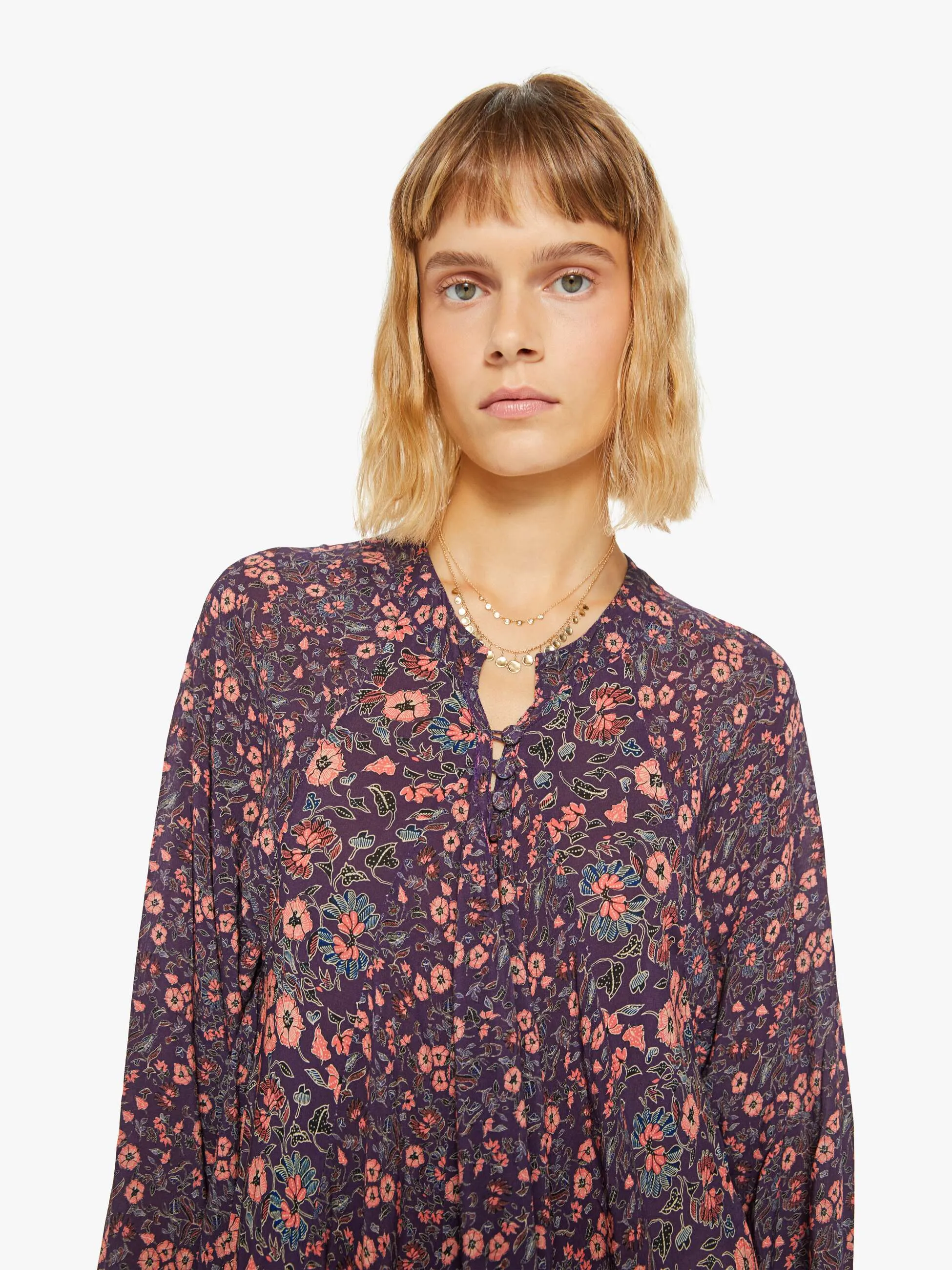 Natalie Martin Fiore Maxi - Petite Fleur Print Aubergine sold by MOTHER product image thumbnail 4