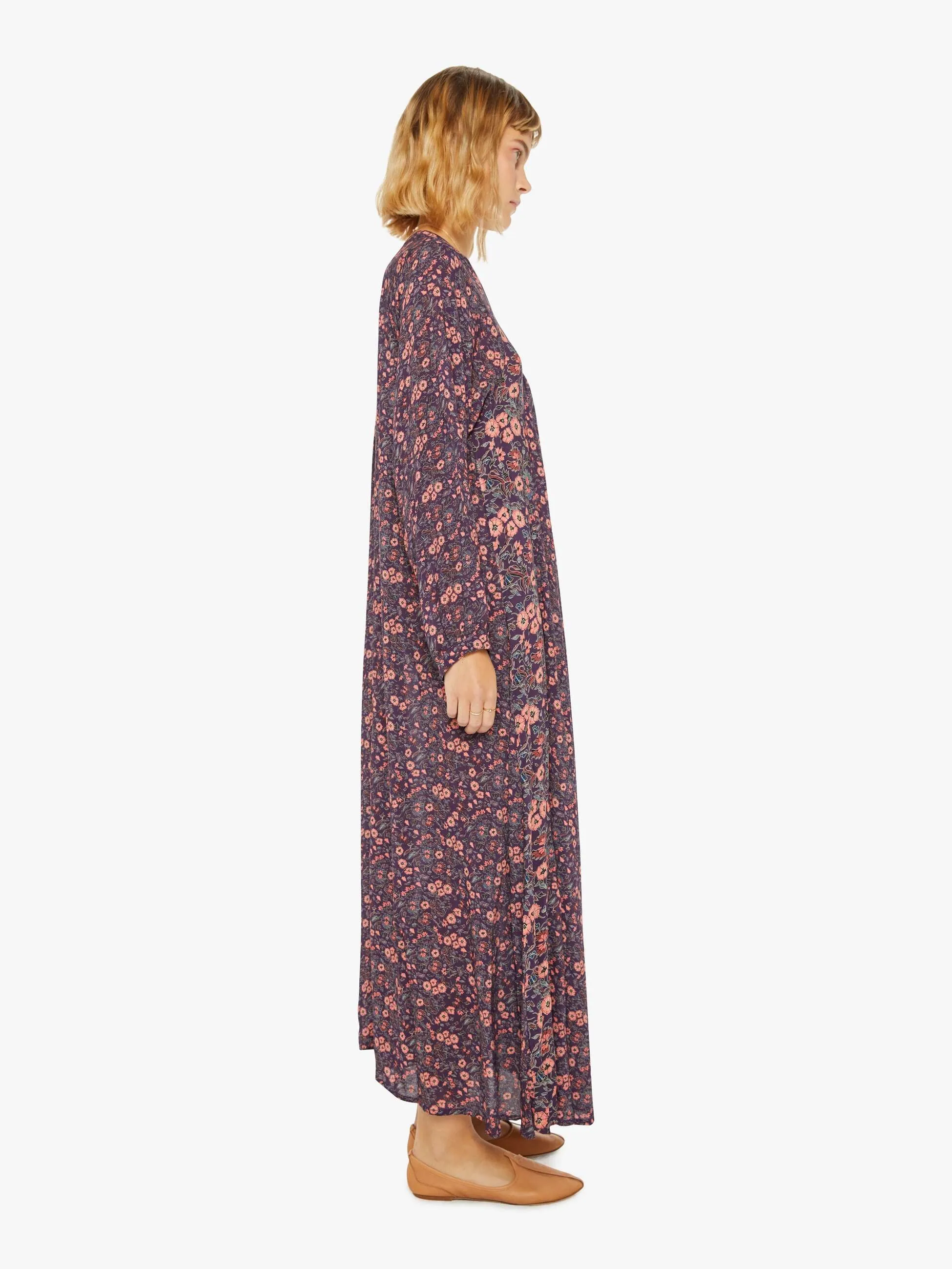 Natalie Martin Fiore Maxi - Petite Fleur Print Aubergine sold by MOTHER product image thumbnail 2