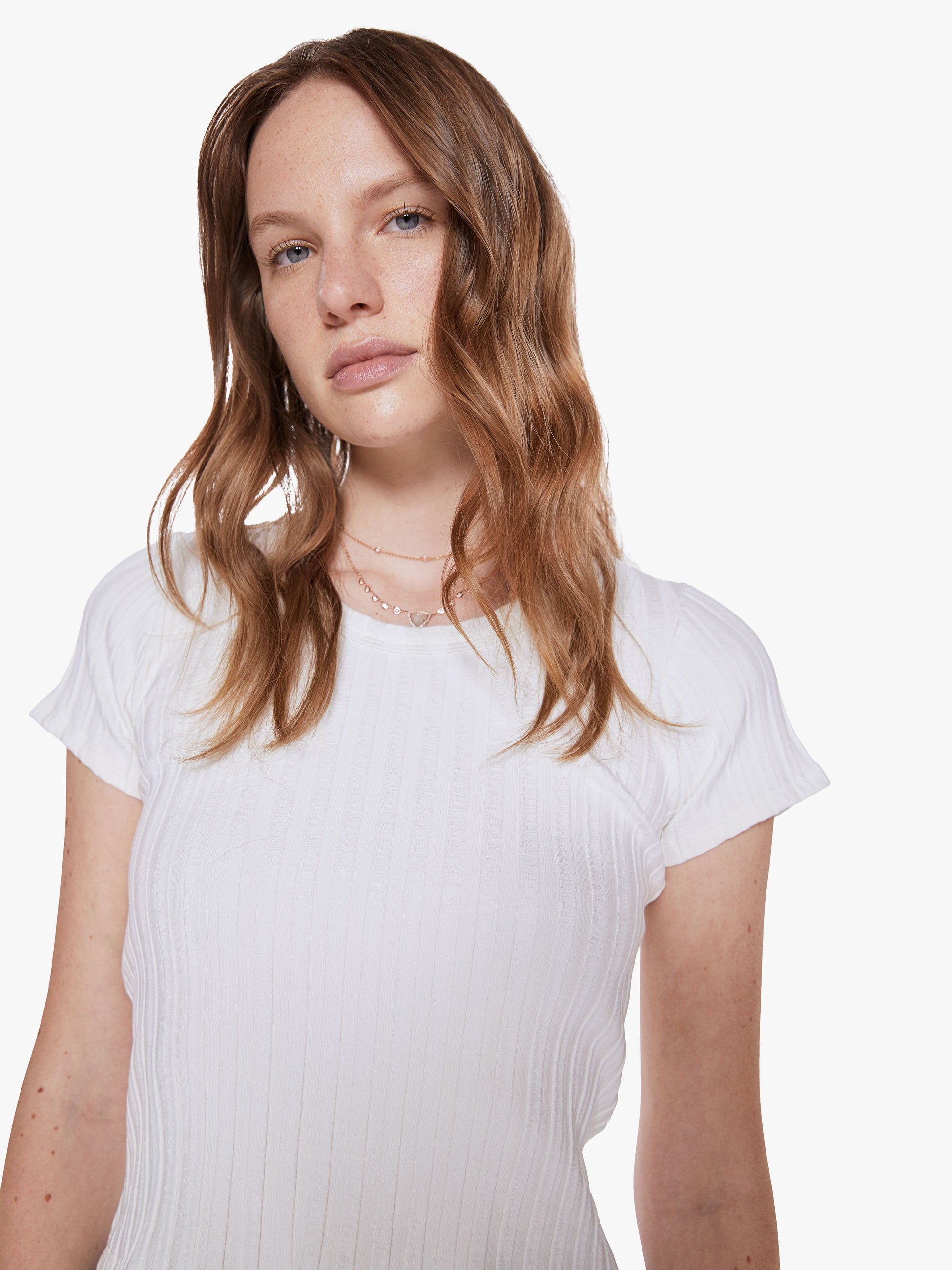 The Itty Bitty Scoop Neck Tee - Antique White sold by MOTHER product image thumbnail 6