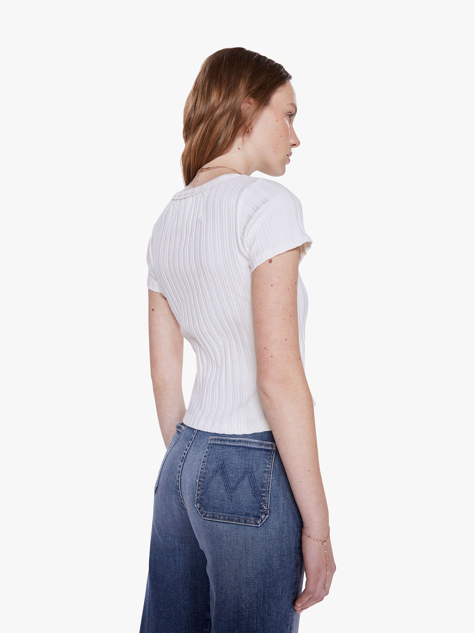 The Itty Bitty Scoop Neck Tee - Antique White sold by MOTHER product image thumbnail 4