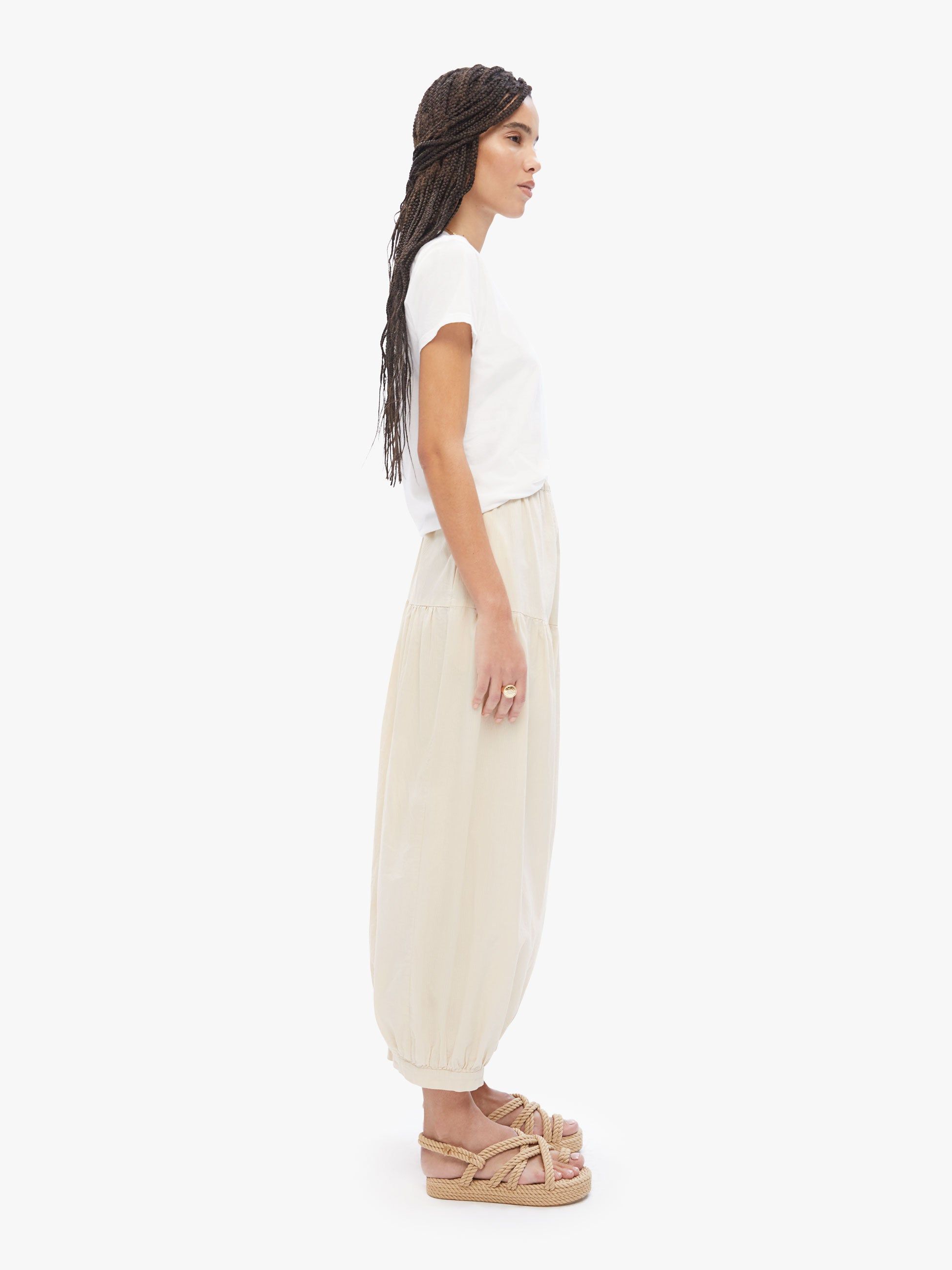 Elsa Esturgie Ivoire Pant - Ecru sold by MOTHER product image thumbnail 3