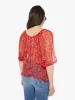Natalie Martin Ella Top - Watercolor Vermillion sold by MOTHER