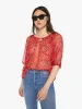 Natalie Martin Ella Top - Watercolor Vermillion sold by MOTHER