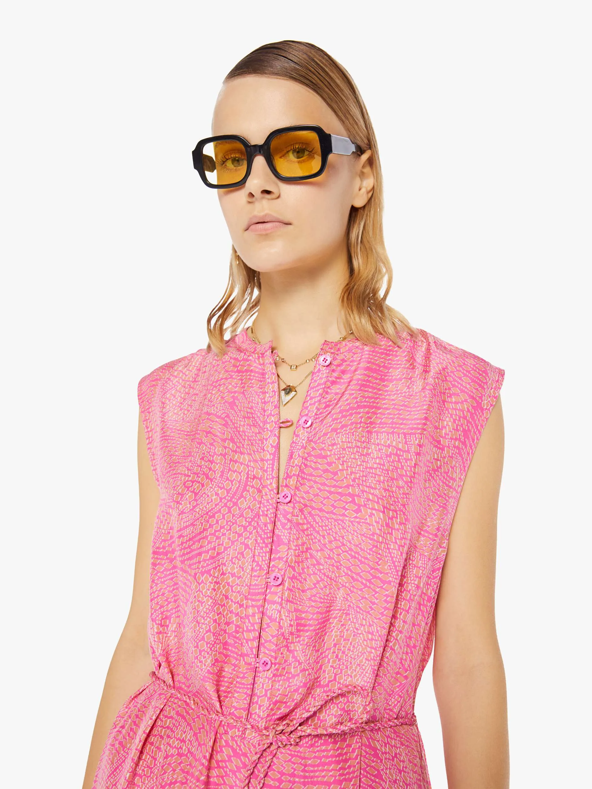 Maria Cher Williams Sleeveless Maxi Dress - Fuchsia Vibes sold by MOTHER product image thumbnail 5