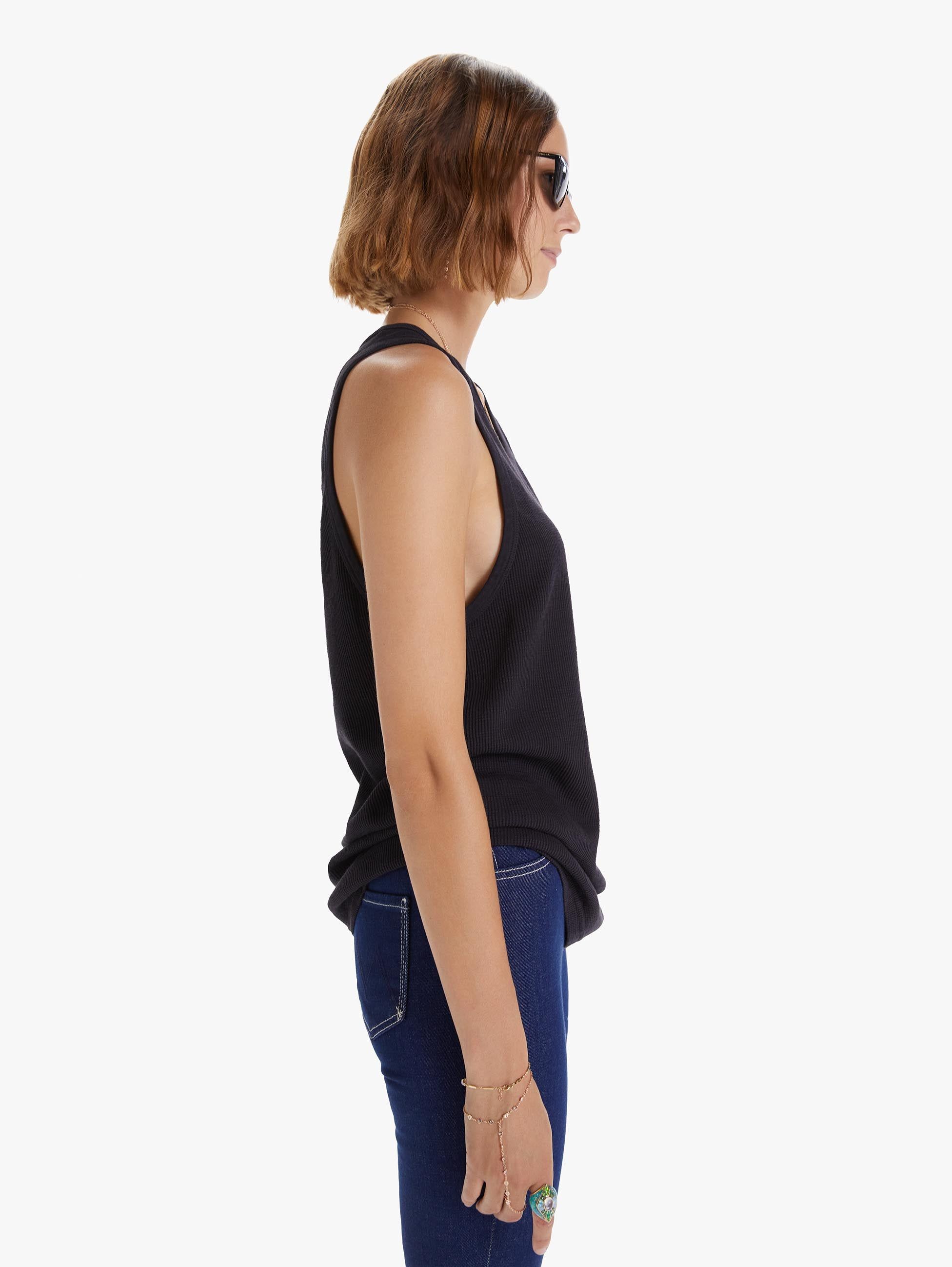 Velva Sheen Thermal Tank Top - Black sold by MOTHER product image thumbnail 2