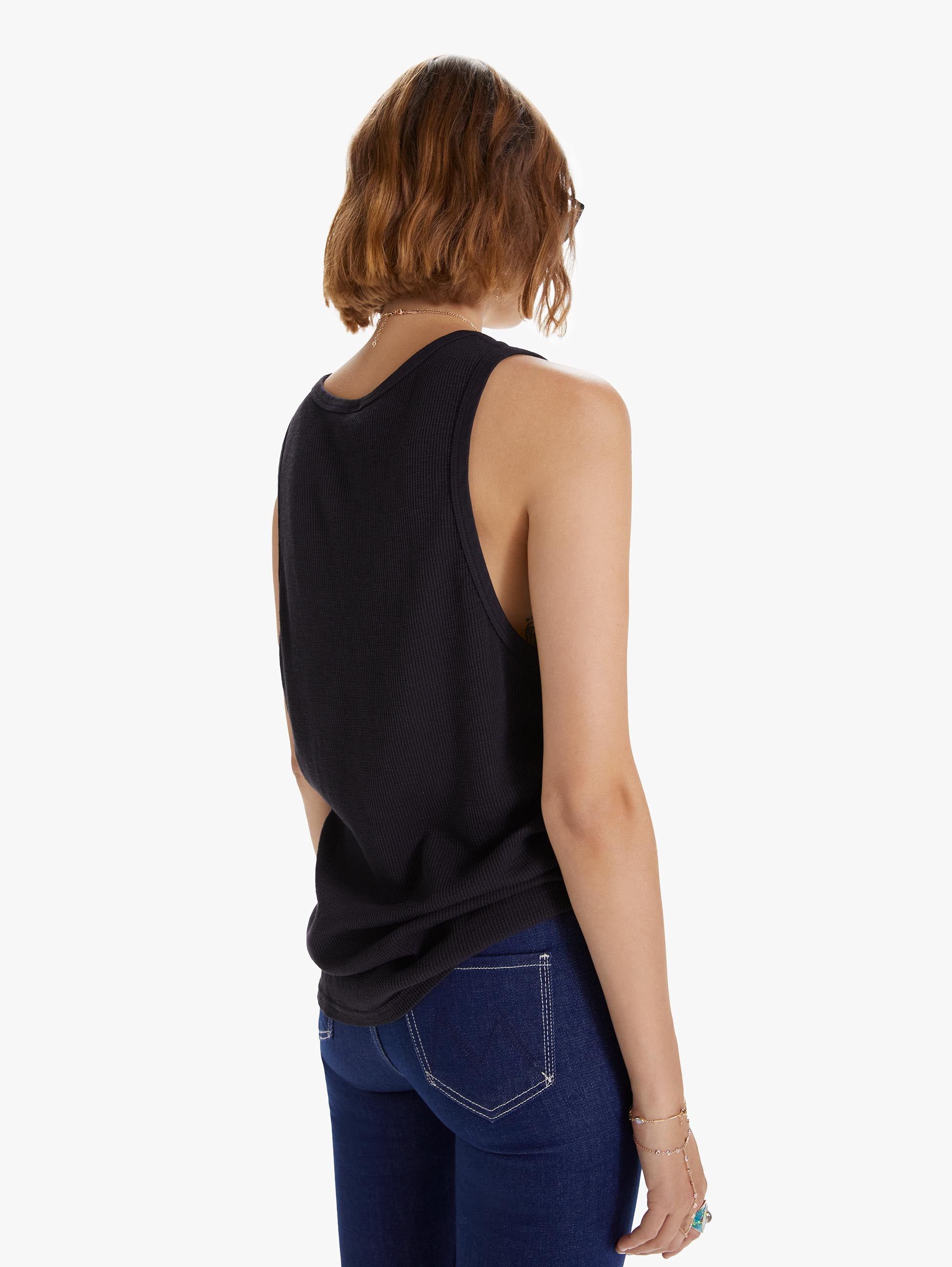 Velva Sheen Thermal Tank Top - Black sold by MOTHER product image thumbnail 3