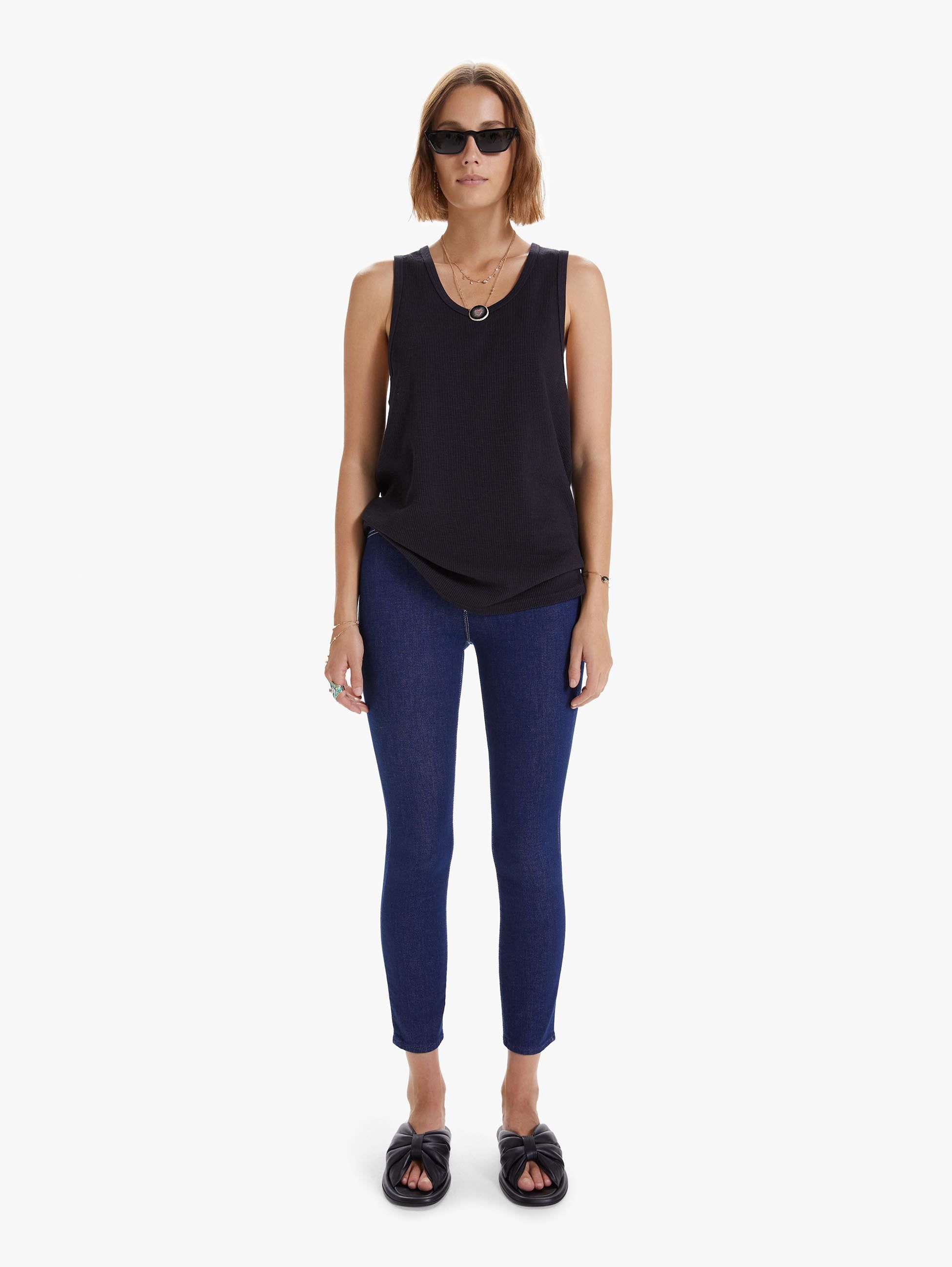 Velva Sheen Thermal Tank Top - Black sold by MOTHER product image thumbnail 4