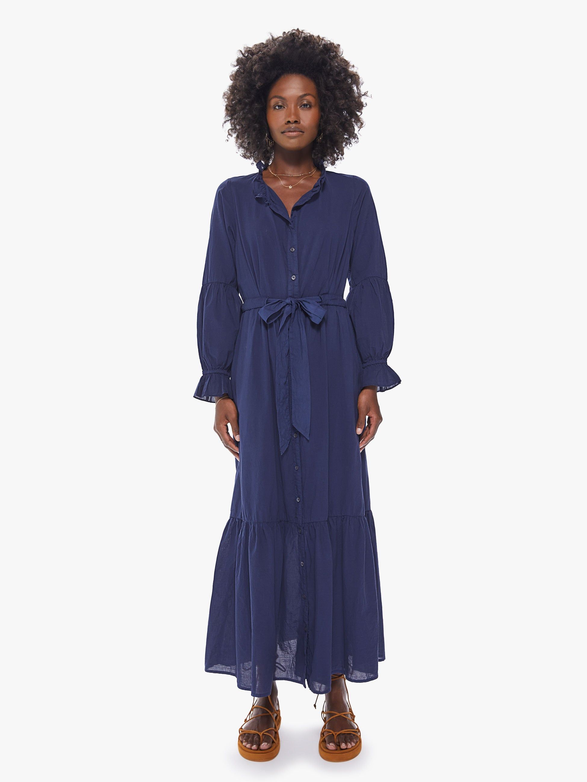 XiRENA Lark Dress - Navy sold by MOTHER