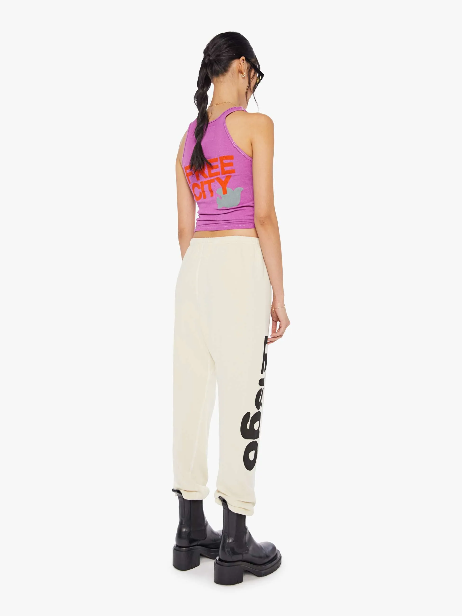 FREECITY LETSGO OG Superyumm Sweatpant - Bones sold by MOTHER product image thumbnail 4