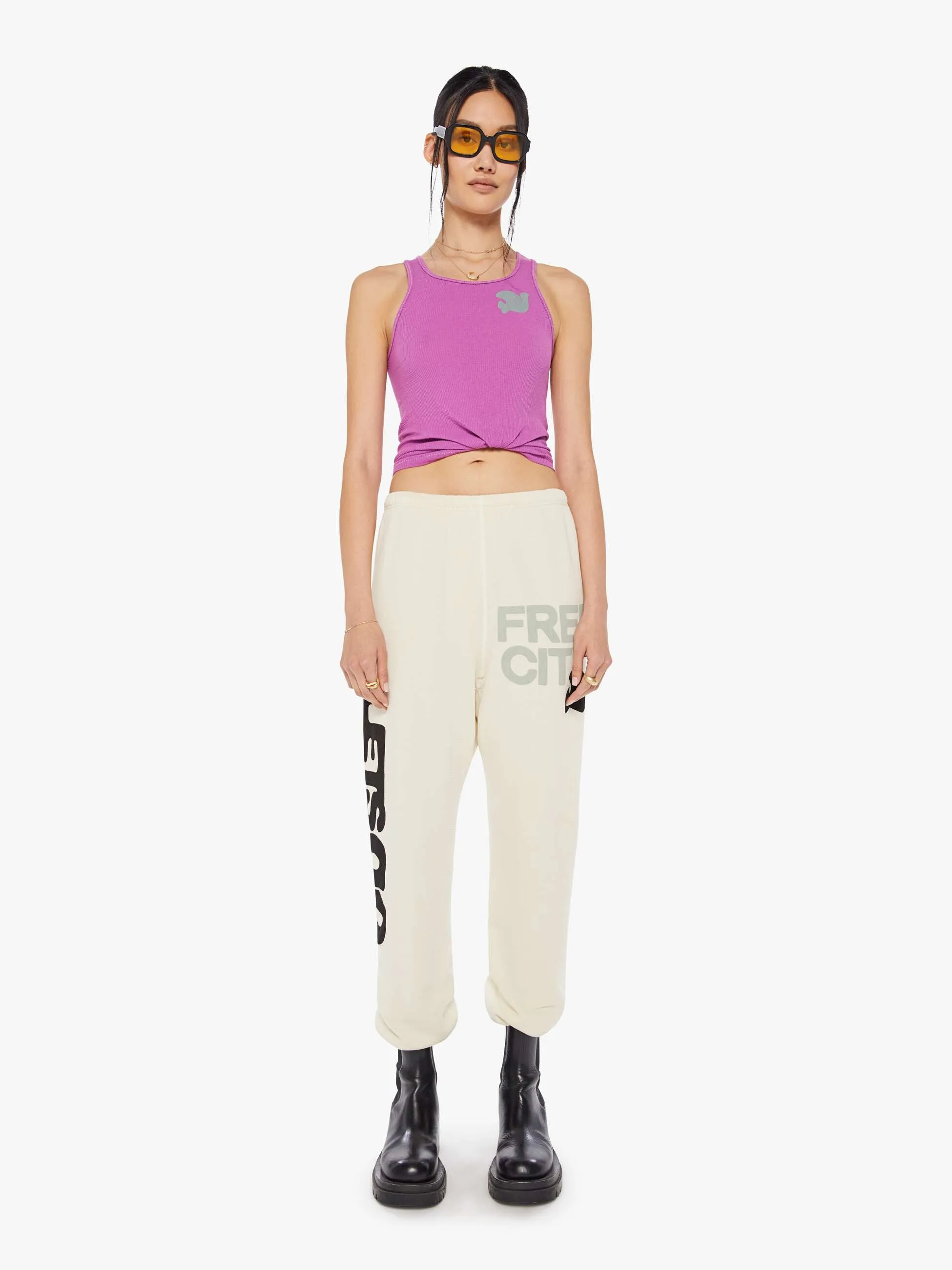 FREECITY LETSGO OG Superyumm Sweatpant - Bones sold by MOTHER product image thumbnail 2