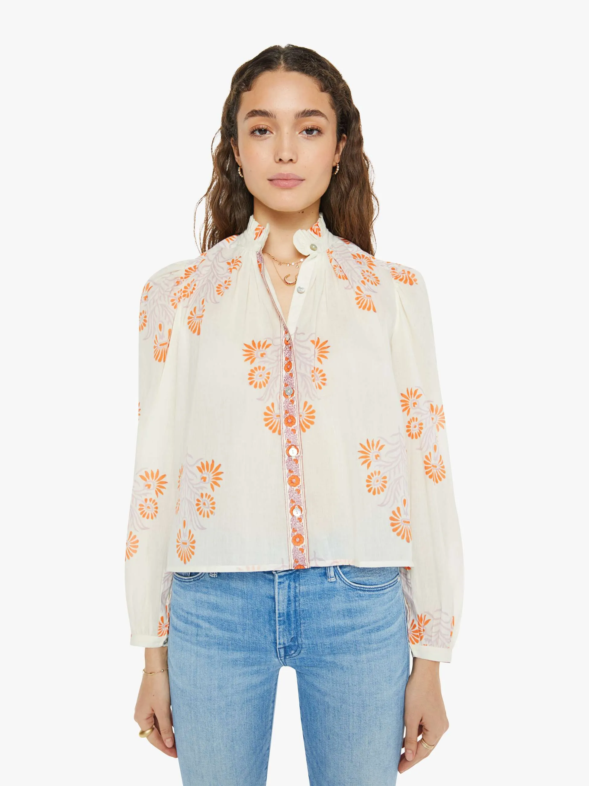 Alix Of Bohemia Ana Shirt - Papaya Aster sold by MOTHER product image thumbnail 2
