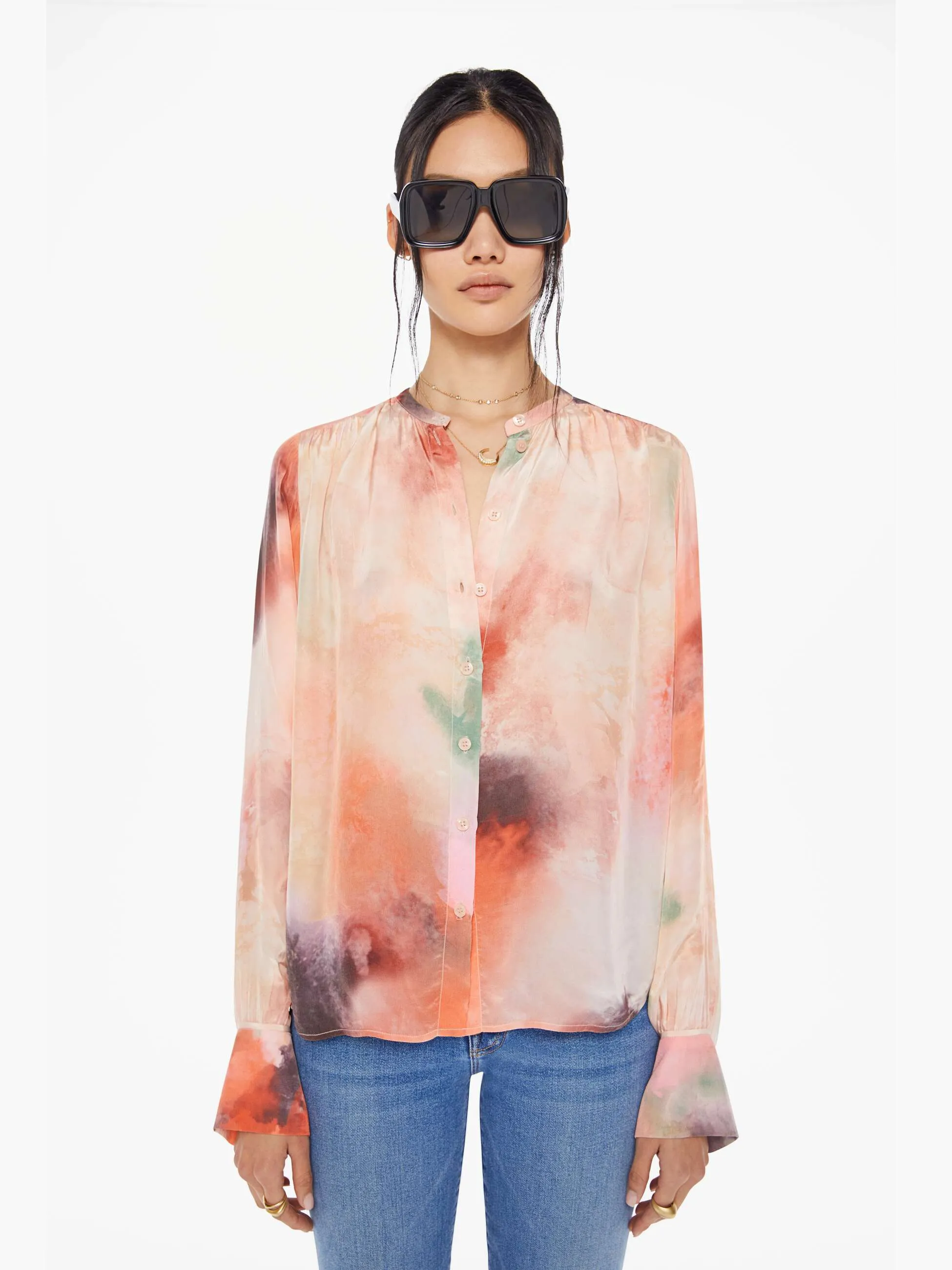 Maria Cher Celia Shirt - Wild Rose sold by MOTHER