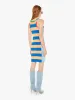 The Chin Ups Mini Dress - Multi Navy Stripe sold by MOTHER