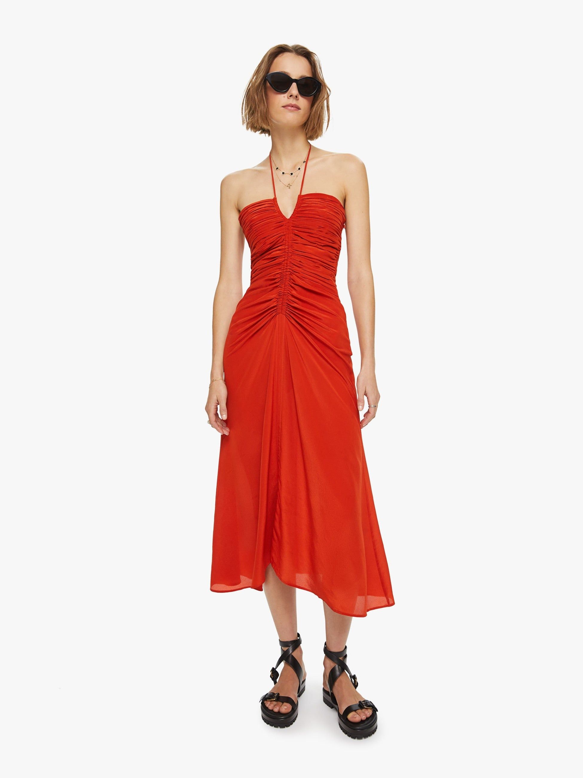Maria Cher Toribia Midi Dress - Red sold by MOTHER product image thumbnail 2