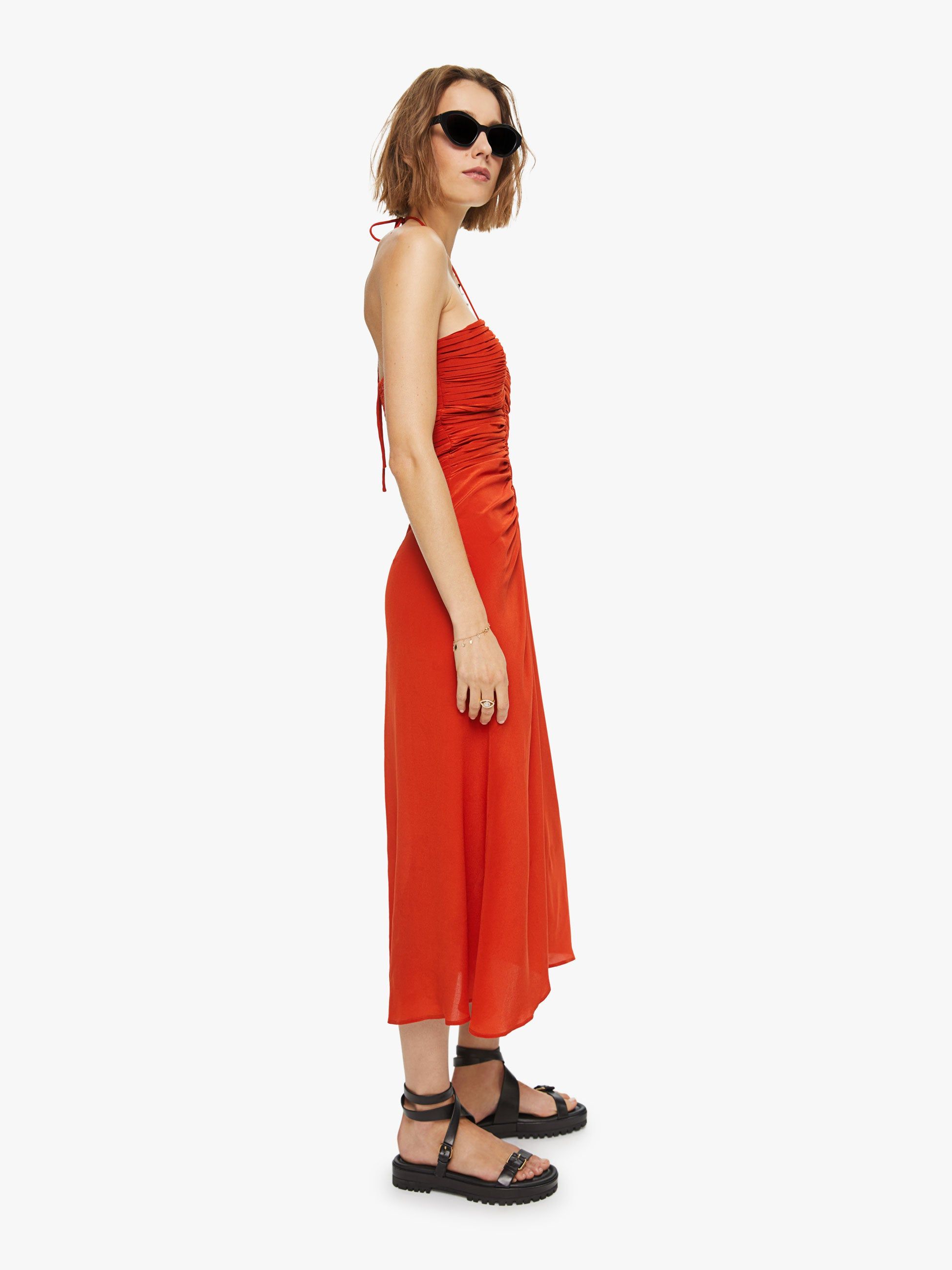 Maria Cher Toribia Midi Dress - Red sold by MOTHER product image thumbnail 3