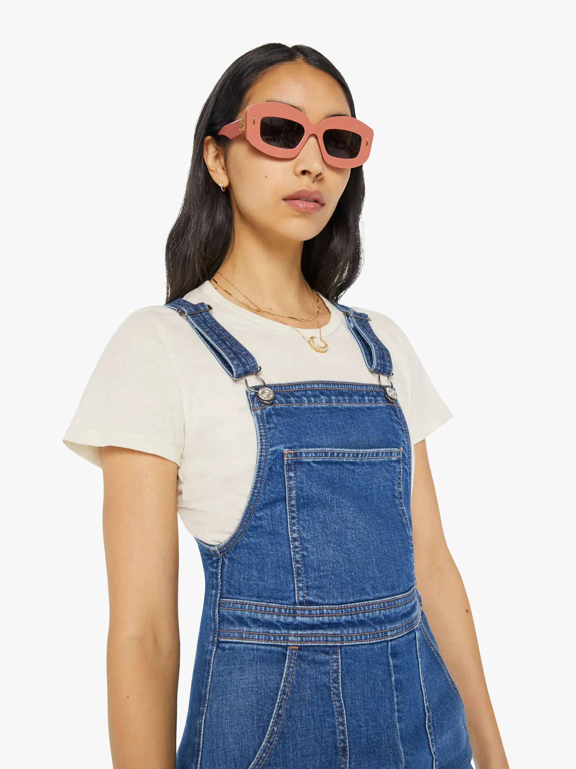 High Waisted Twister Overall Sneak - Punch Buggy sold by MOTHER product image thumbnail 5