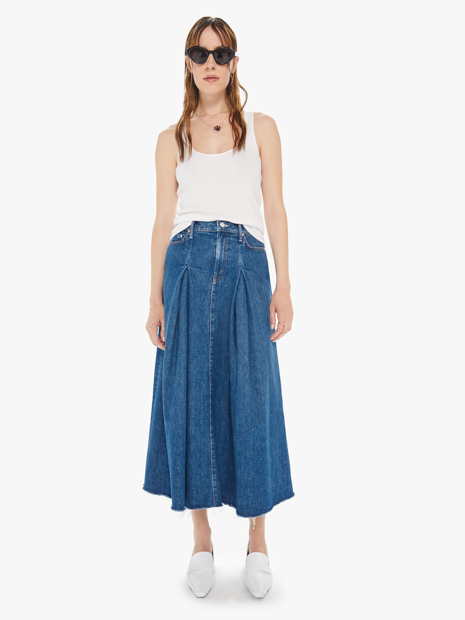 The Pleated Maxi Skirt Fray - Perfect Drug sold by MOTHER product image thumbnail 2