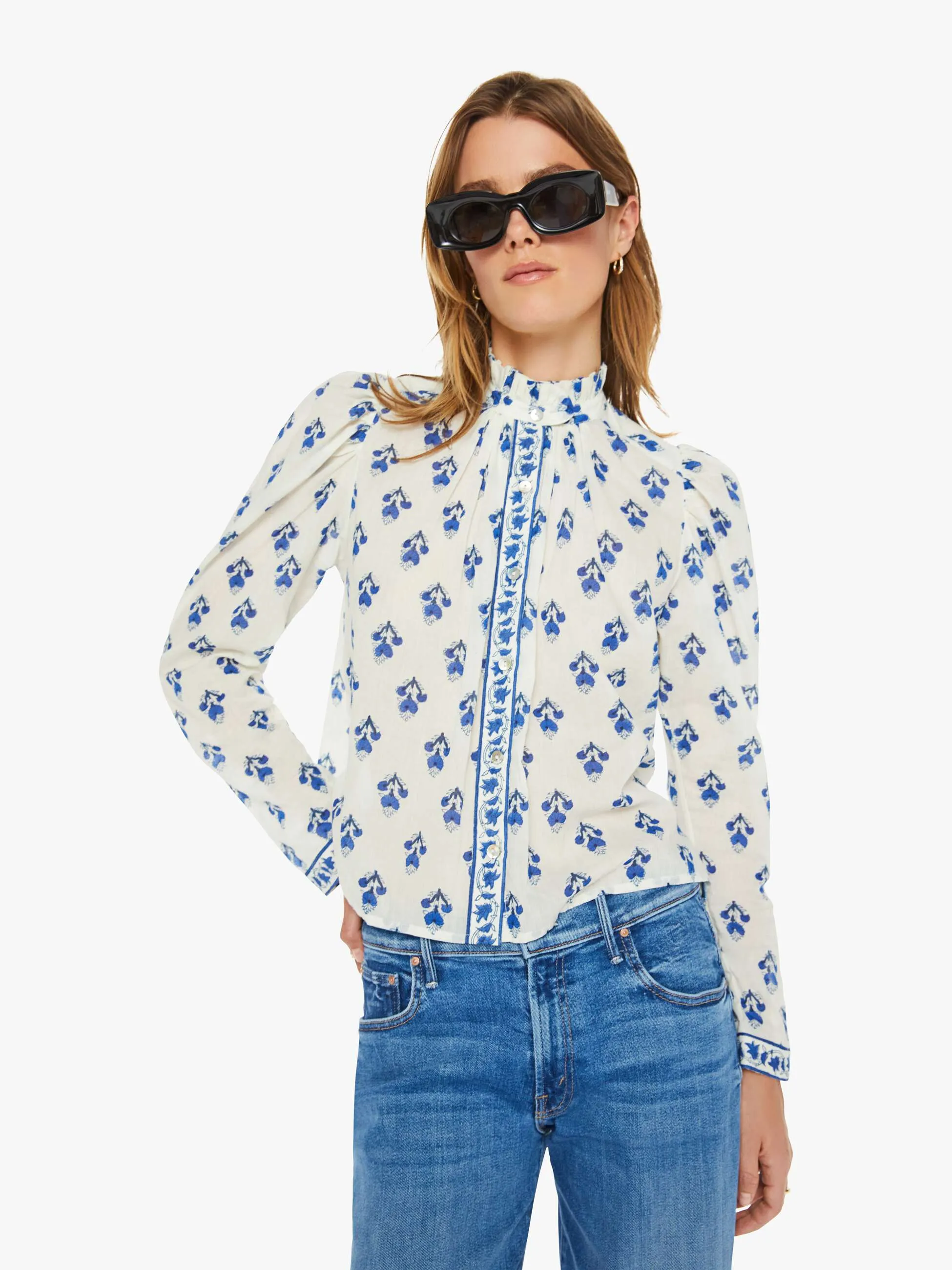 Alix Of Bohemia Artemis Shirt - Indigo Bhutti sold by MOTHER product image thumbnail 2