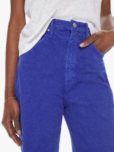 High Waisted Tunnel Vision Ankle - Deep Ultramarine sold by MOTHER