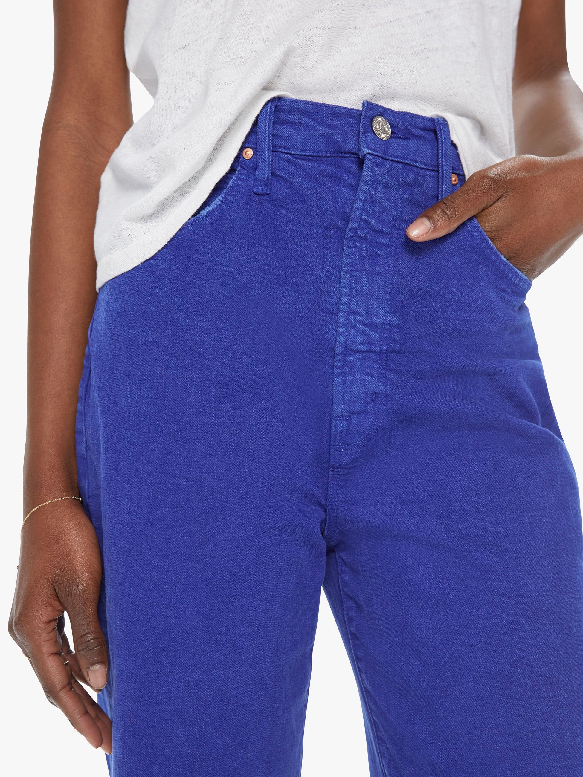 High Waisted Tunnel Vision Ankle - Deep Ultramarine sold by MOTHER product image thumbnail 4