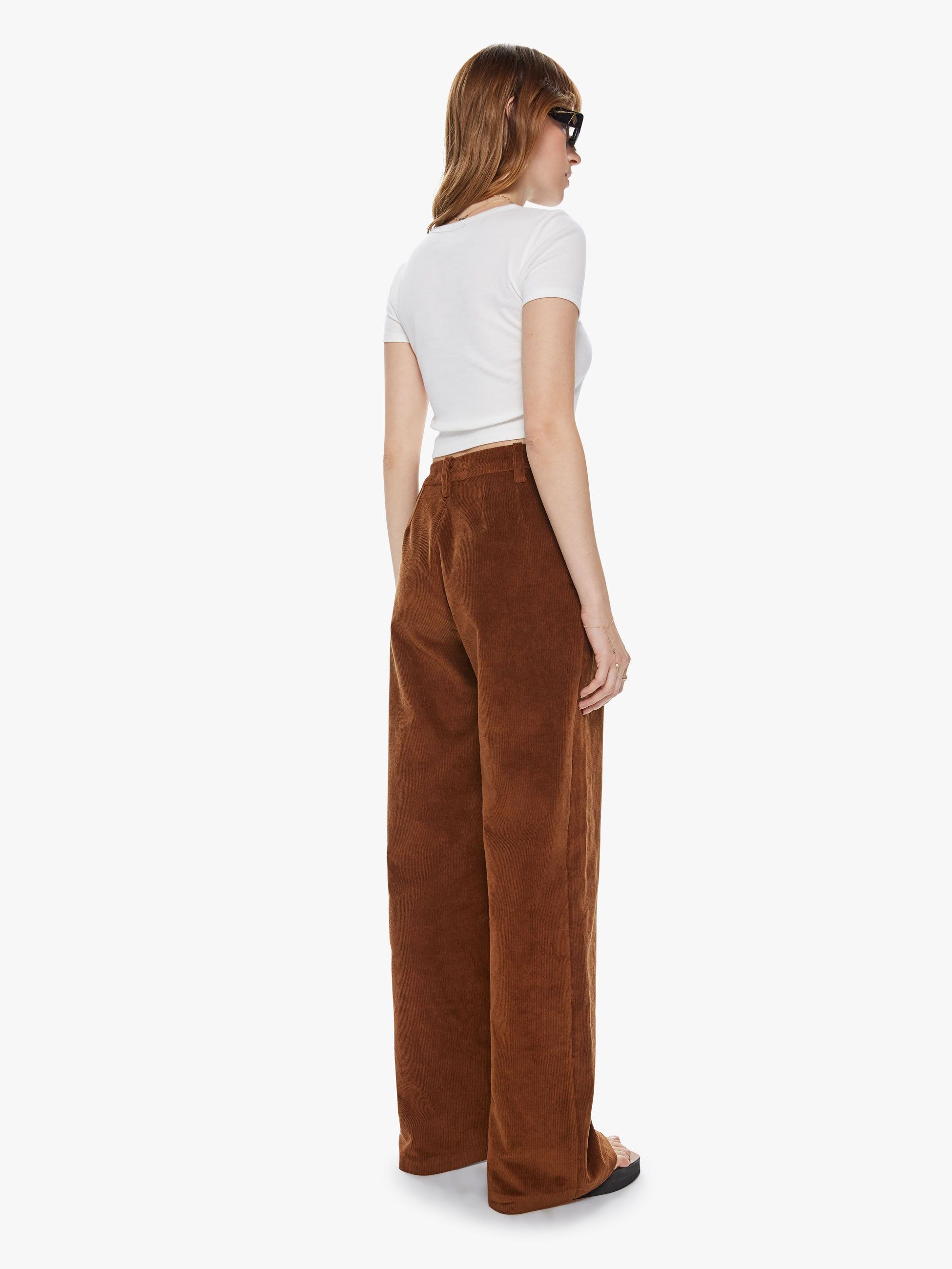 SPRWMN Straight Leg Trouser - Dark Cognac sold by MOTHER product image thumbnail 4